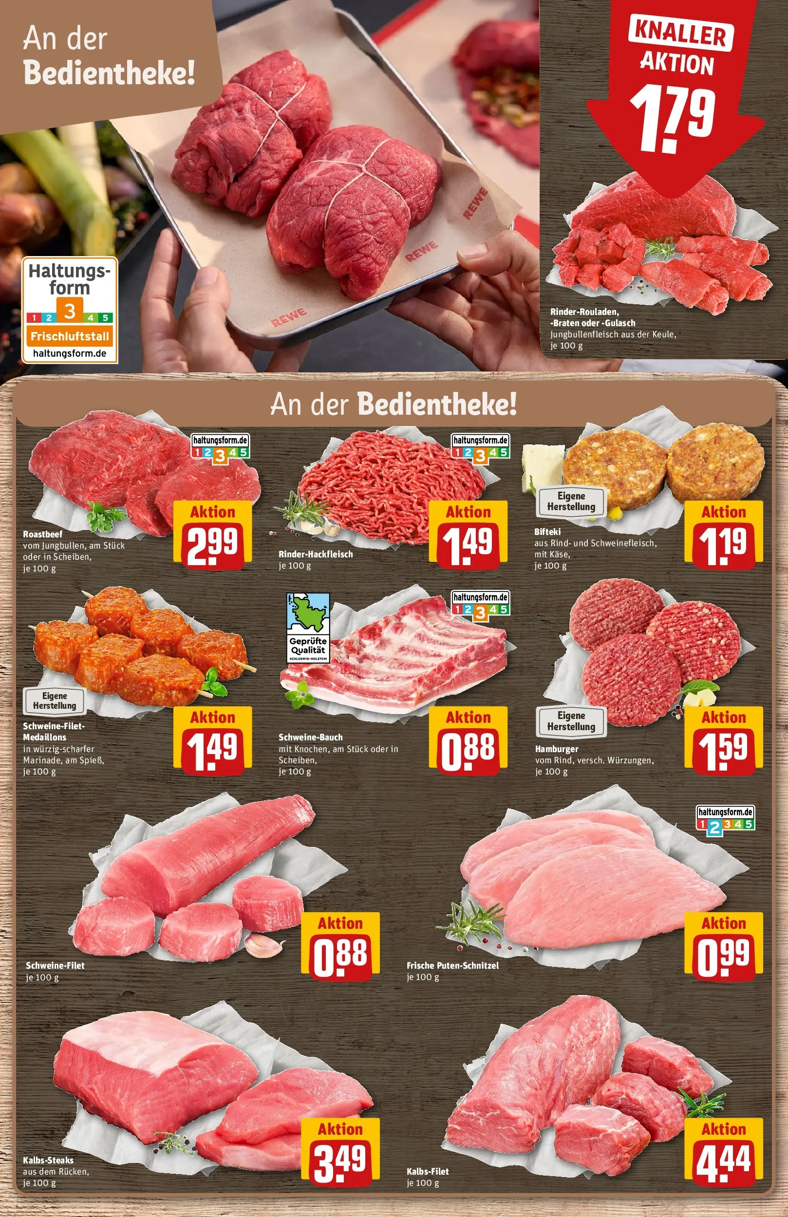 REWE Prospekt ab 17.05.2026 zum Blättern » Angebote | Seite: 13 | Produkte: Schweinebauch, Roastbeef, Schweinefilet, Putenschnitzel
