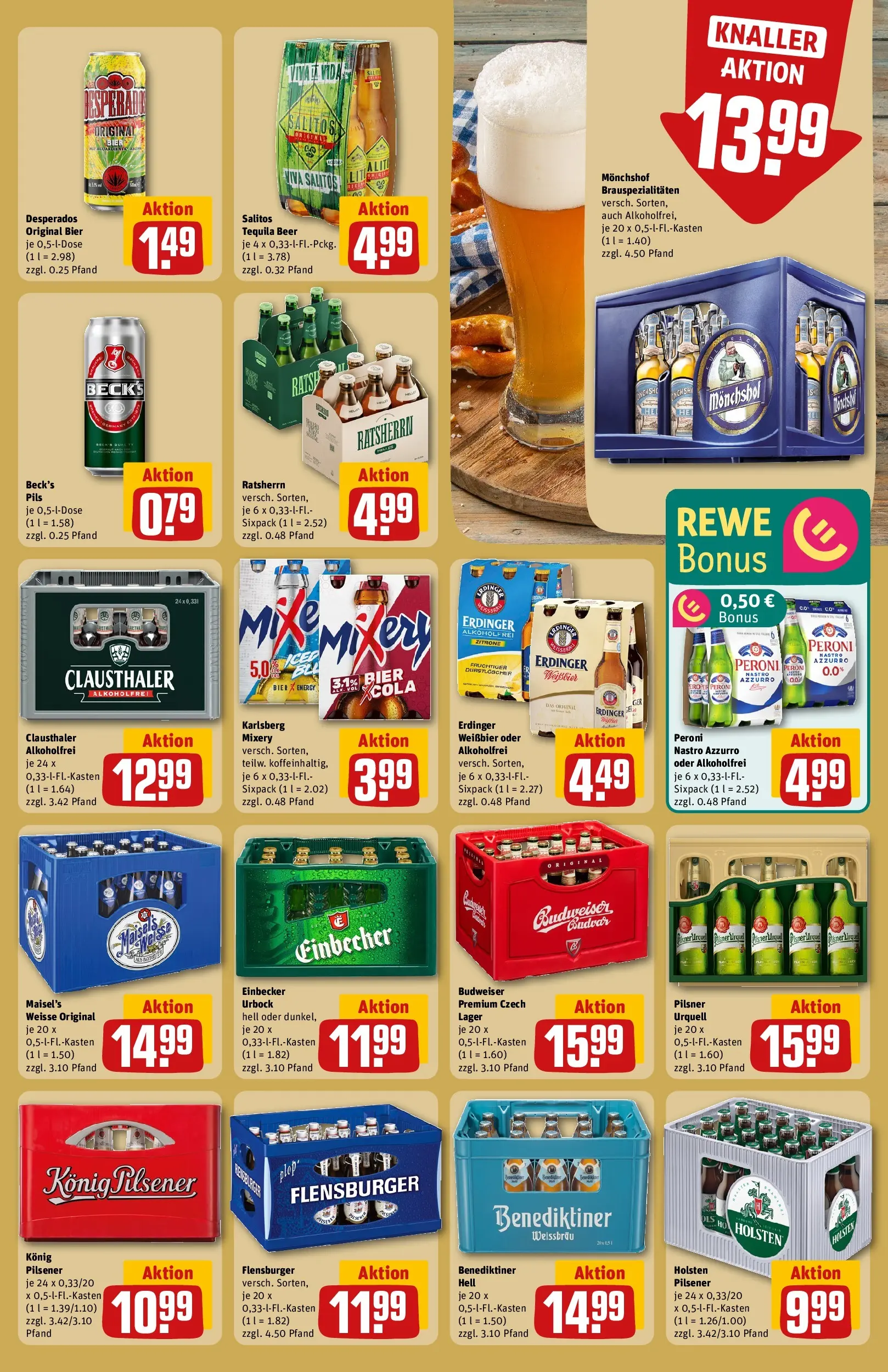 REWE Prospekt ab 17.05.2026 zum Blättern » Angebote | Seite: 29 | Produkte: Pils, Benediktiner hell, Flensburger, Tequila