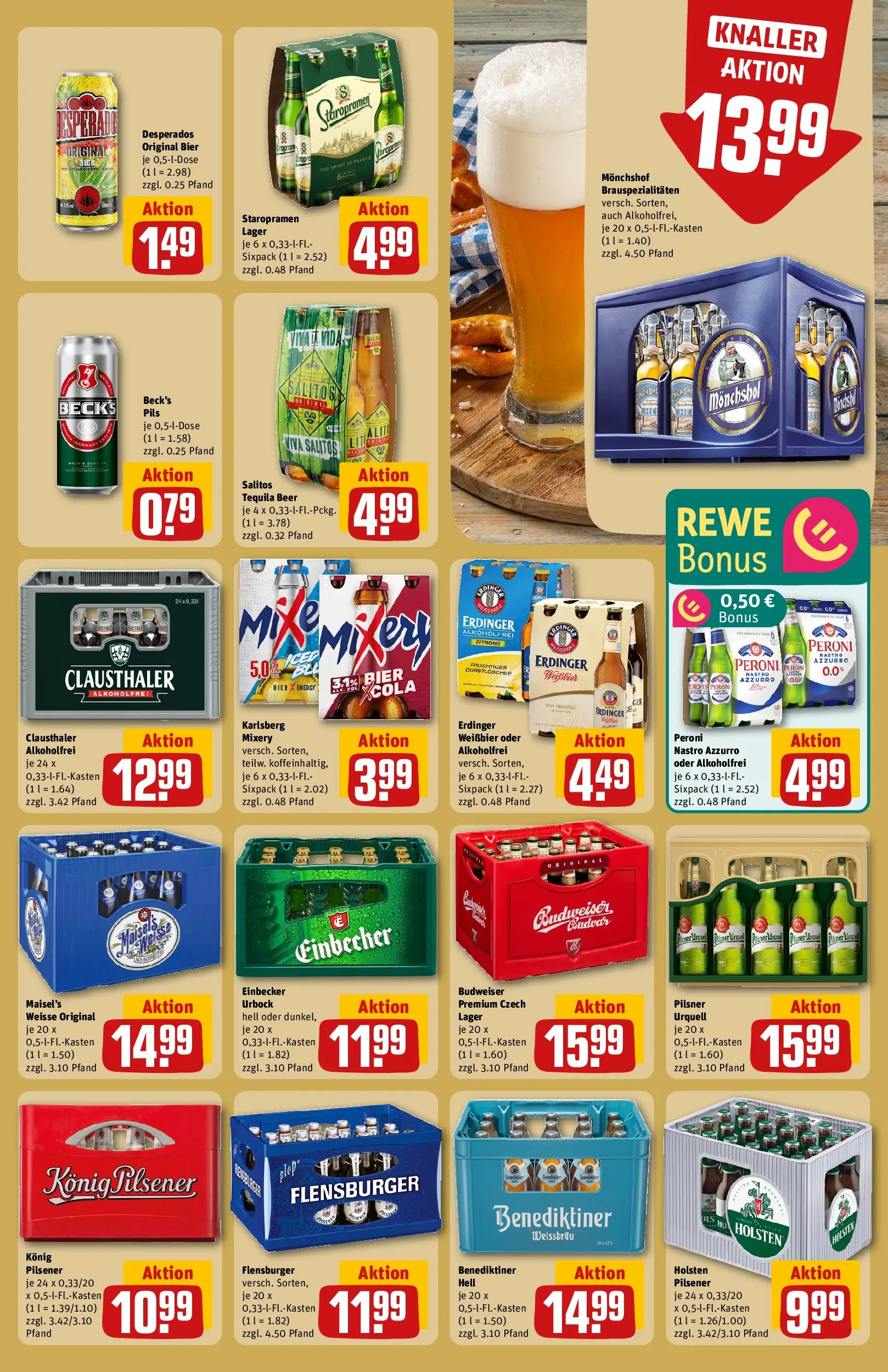 REWE Prospekt ab 17.05.2026 zum Blättern » Angebote | Seite: 25 | Produkte: Konig pilsener, Erdinger, Energy, Weißbier