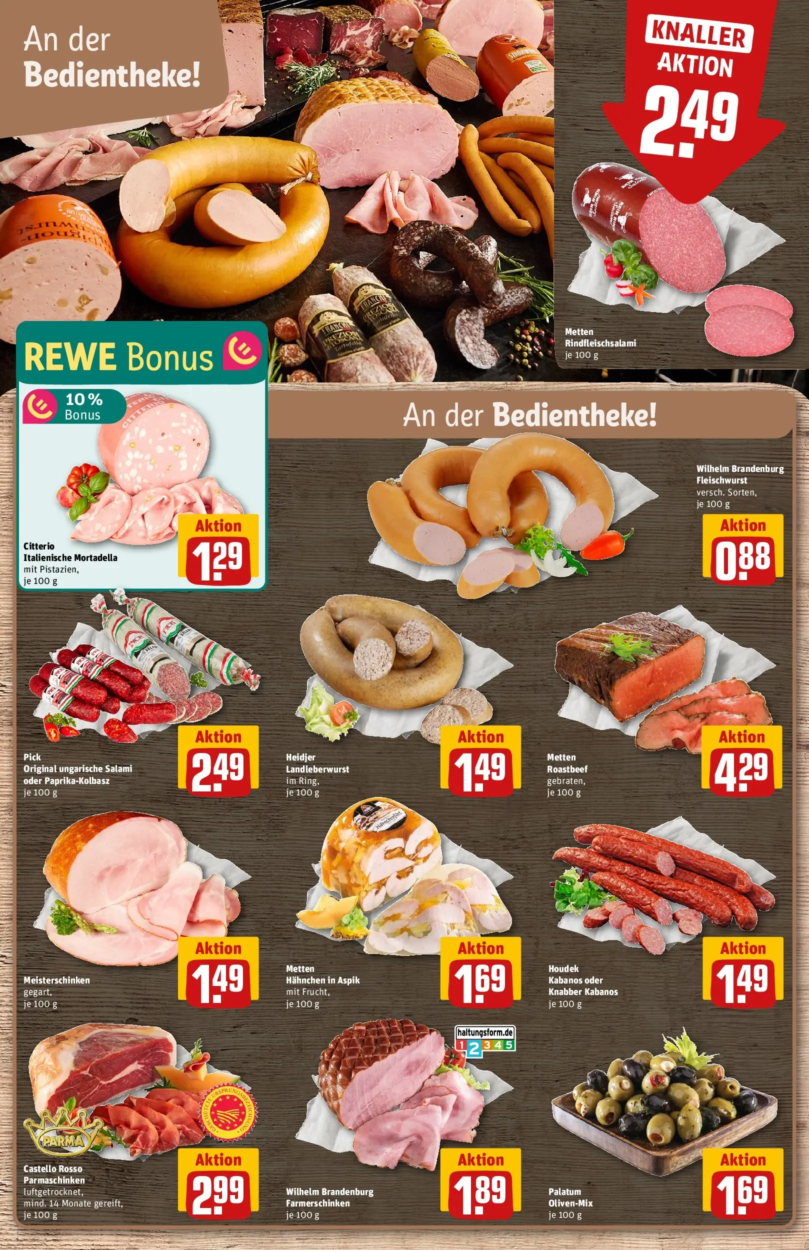 REWE Prospekt ab 17.05.2026 zum Blättern » Angebote | Seite: 14 | Produkte: Hahnchen, Roastbeef, Salami