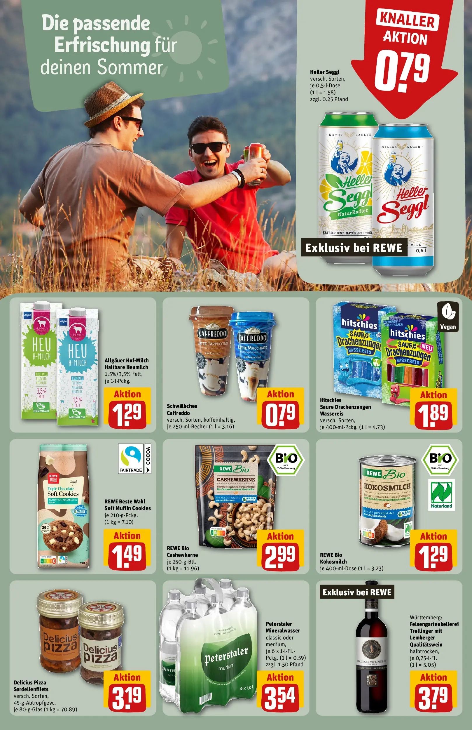 REWE Prospekt ab 17.05.2026 zum Blättern » Angebote | Seite: 25 | Produkte: Mineralwasser, Radler, Pizza