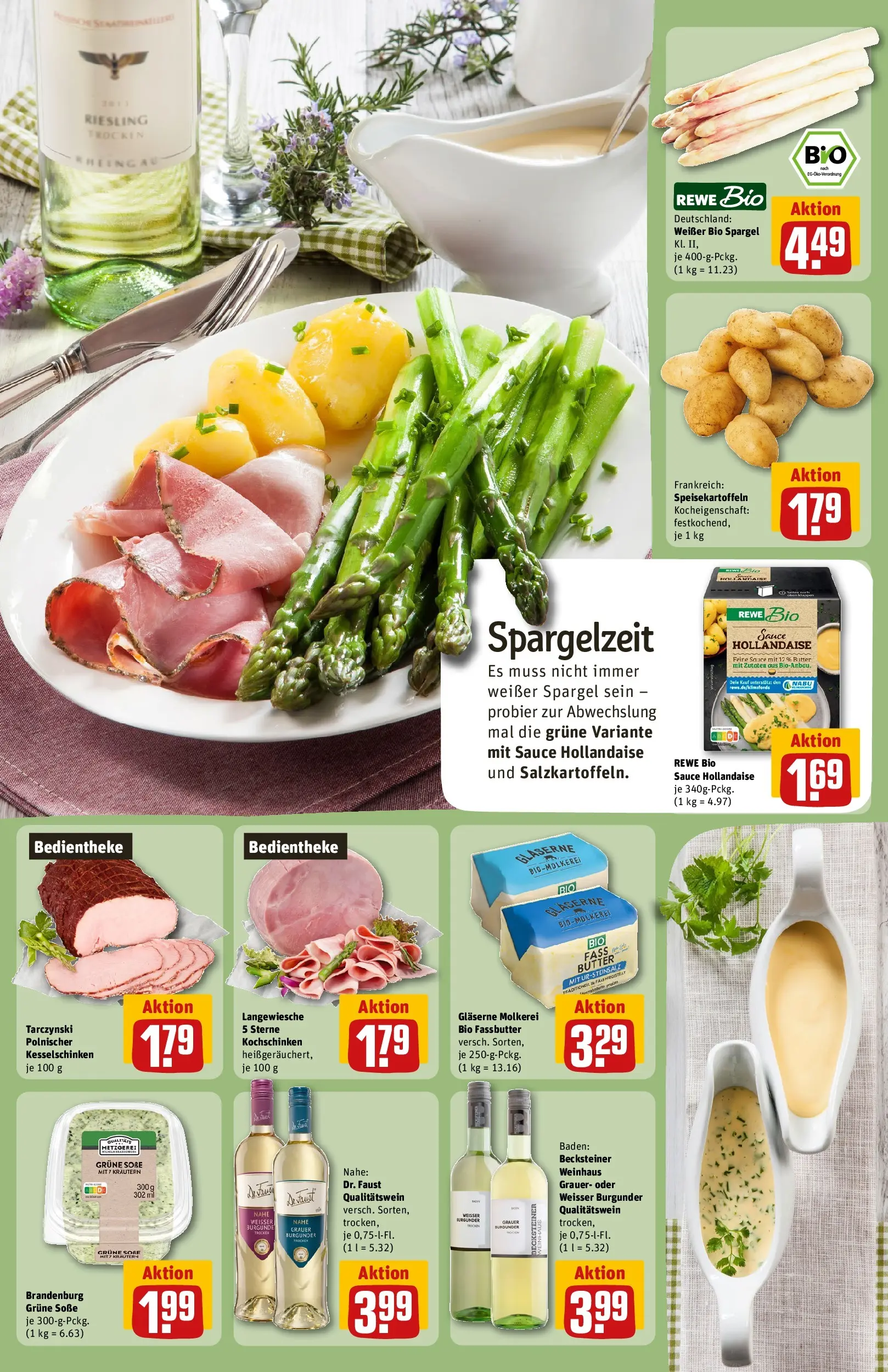 REWE Prospekt ab 17.05.2026 zum Blättern » Angebote | Seite: 18 | Produkte: Butter, Spargel, Soße