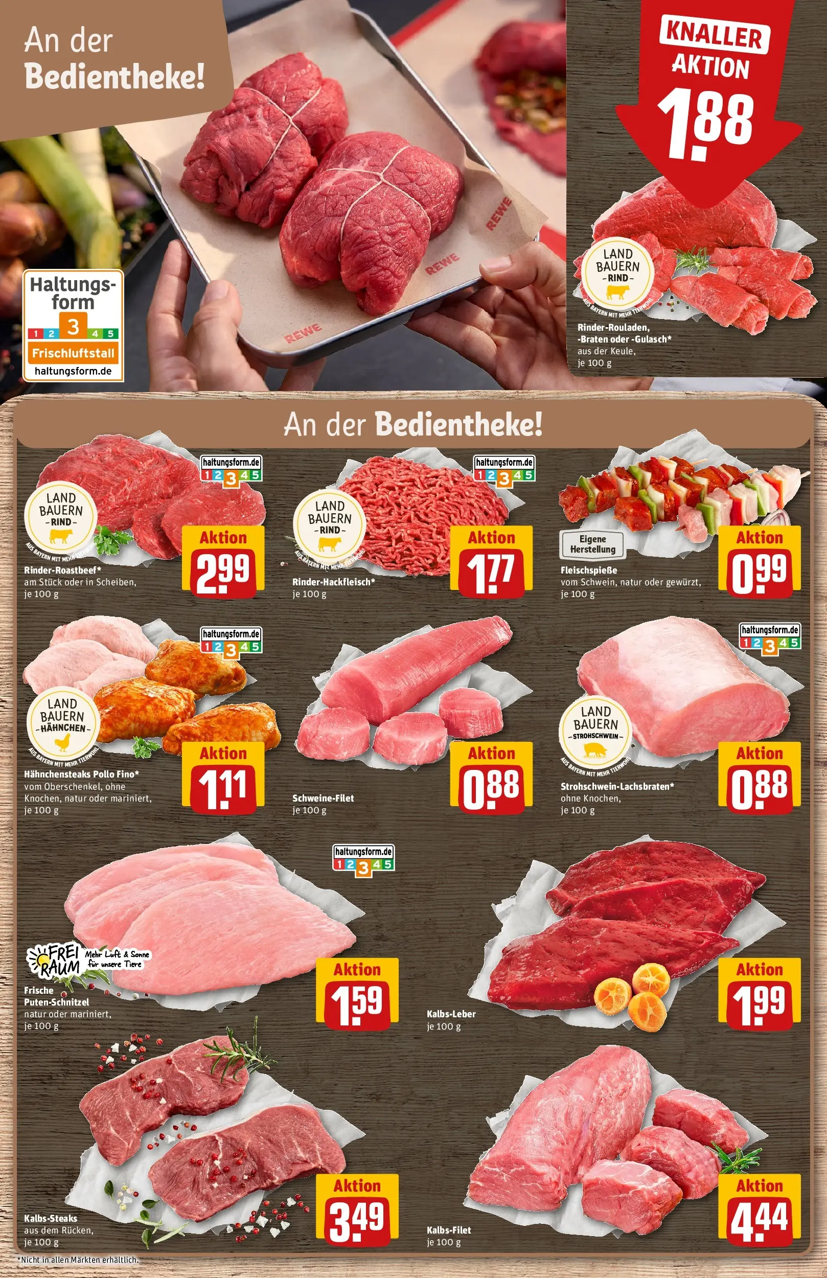 REWE Prospekt ab 17.05.2026 zum Blättern » Angebote | Seite: 13 | Produkte: Hahnchen, Kalbsleber, Schweinefilet, Putenschnitzel