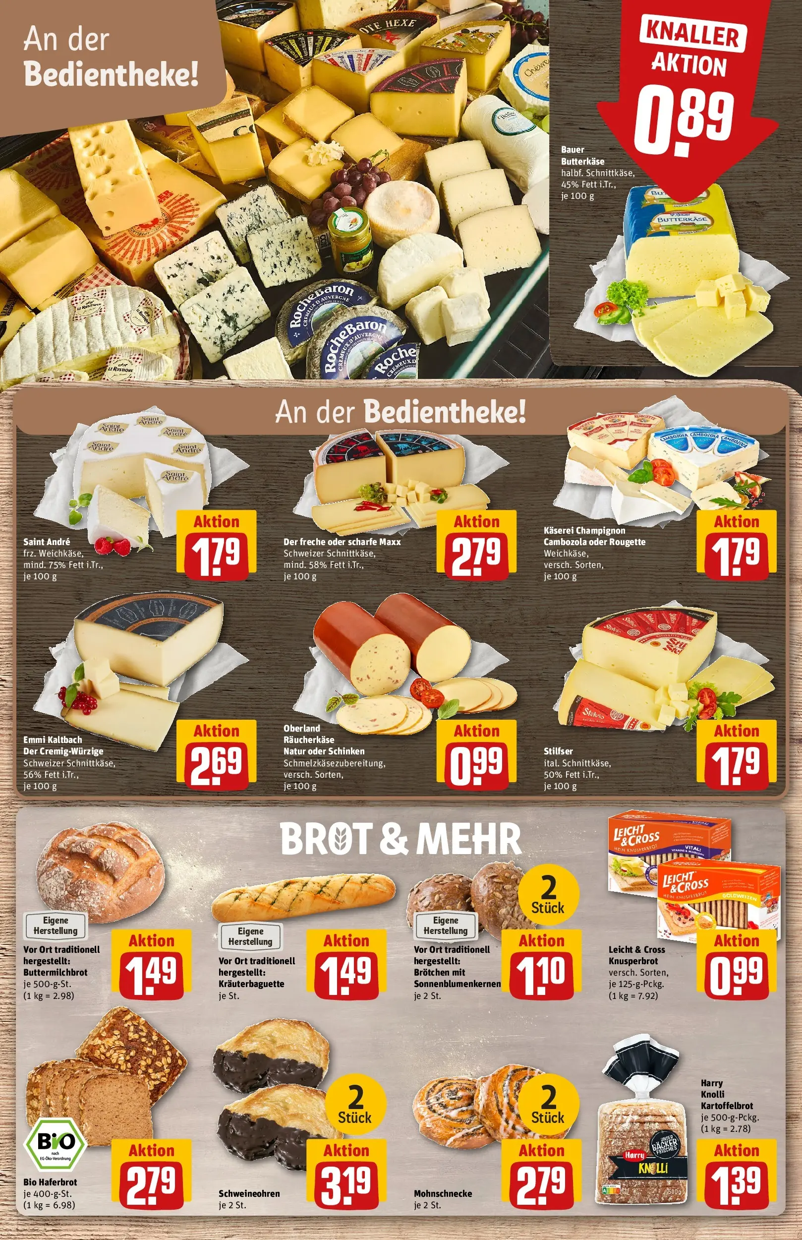 REWE Prospekt ab 17.05.2026 zum Blättern » Angebote | Seite: 15 | Produkte: Baguette, Brot, Schinken
