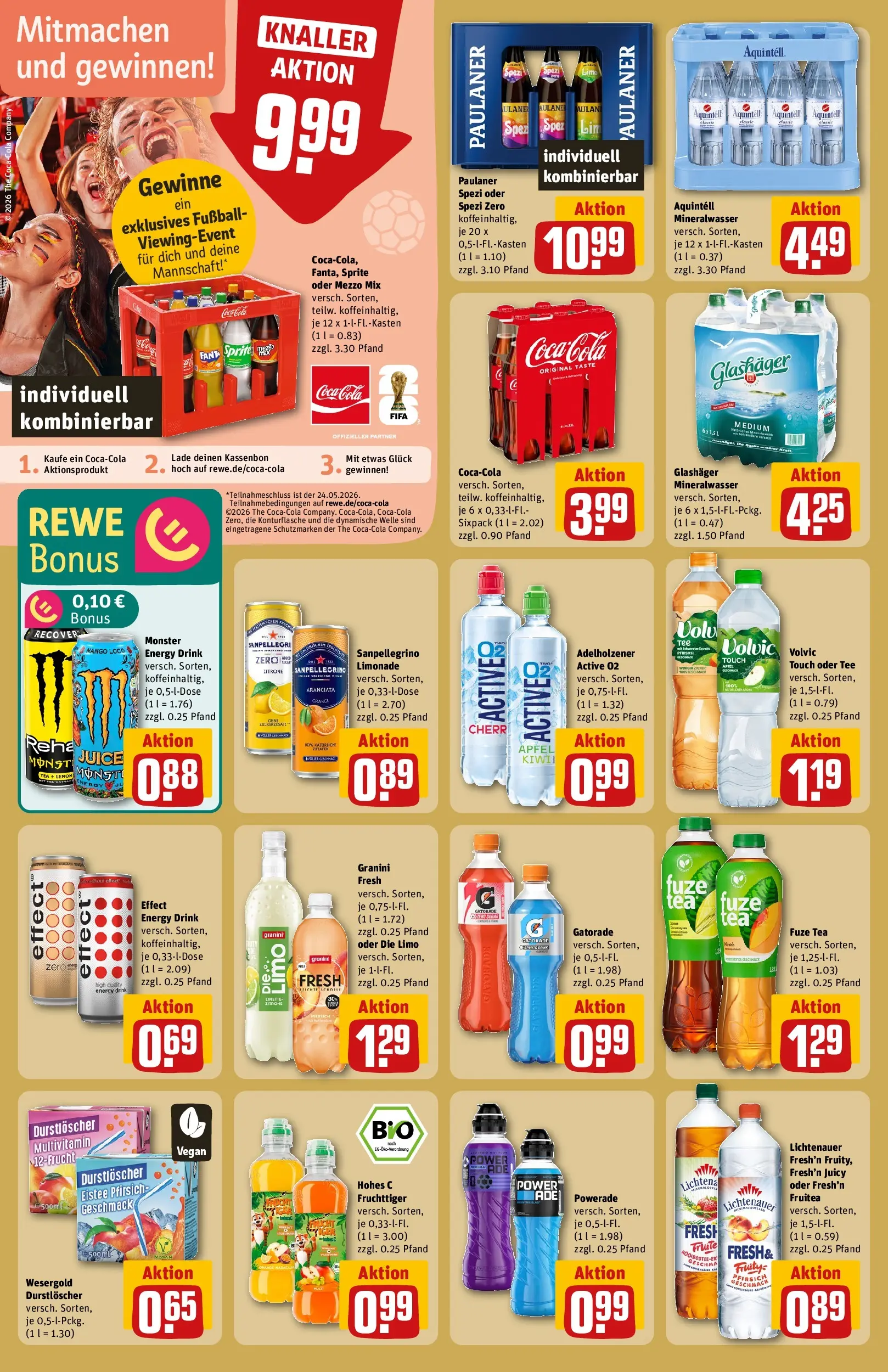 REWE Prospekt ab 17.05.2026 zum Blättern » Angebote | Seite: 26 | Produkte: Mezzo mix, Fanta, Zucker, Hohes c
