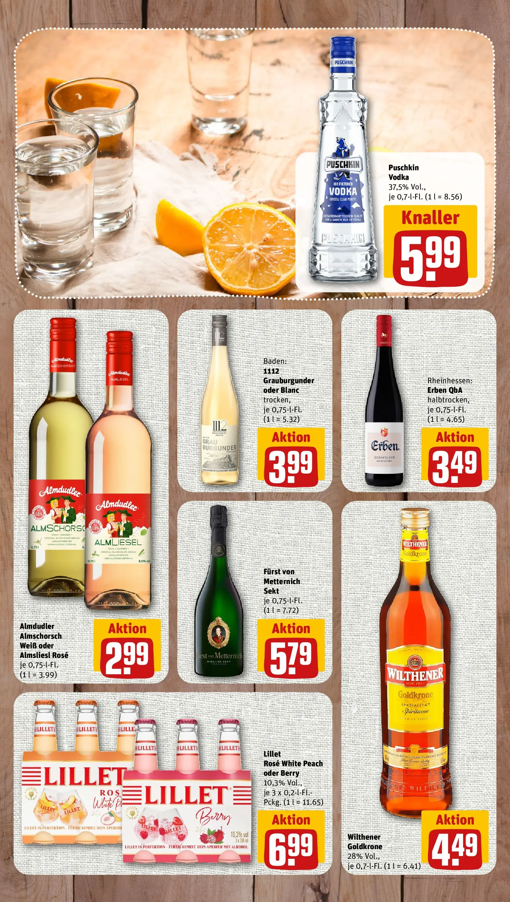 REWE Prospekt ab 17.05.2026 zum Blättern » Angebote | Seite: 14 | Produkte: Furst von metternich, Sekt, Lillet, Vodka