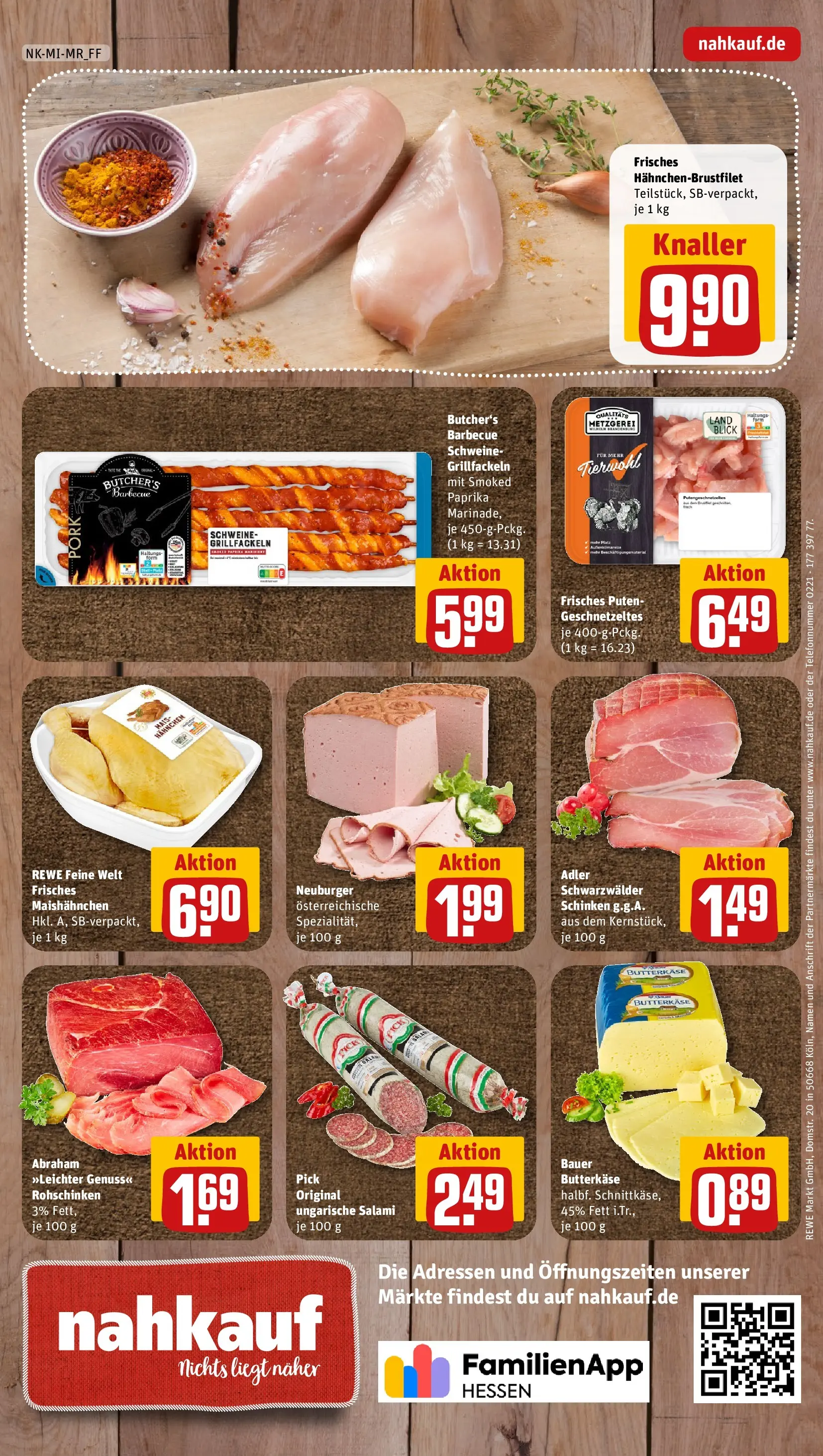 REWE Prospekt ab 17.05.2026 zum Blättern » Angebote | Seite: 12 | Produkte: Hahnchen, Paprika, Salami, Schinken