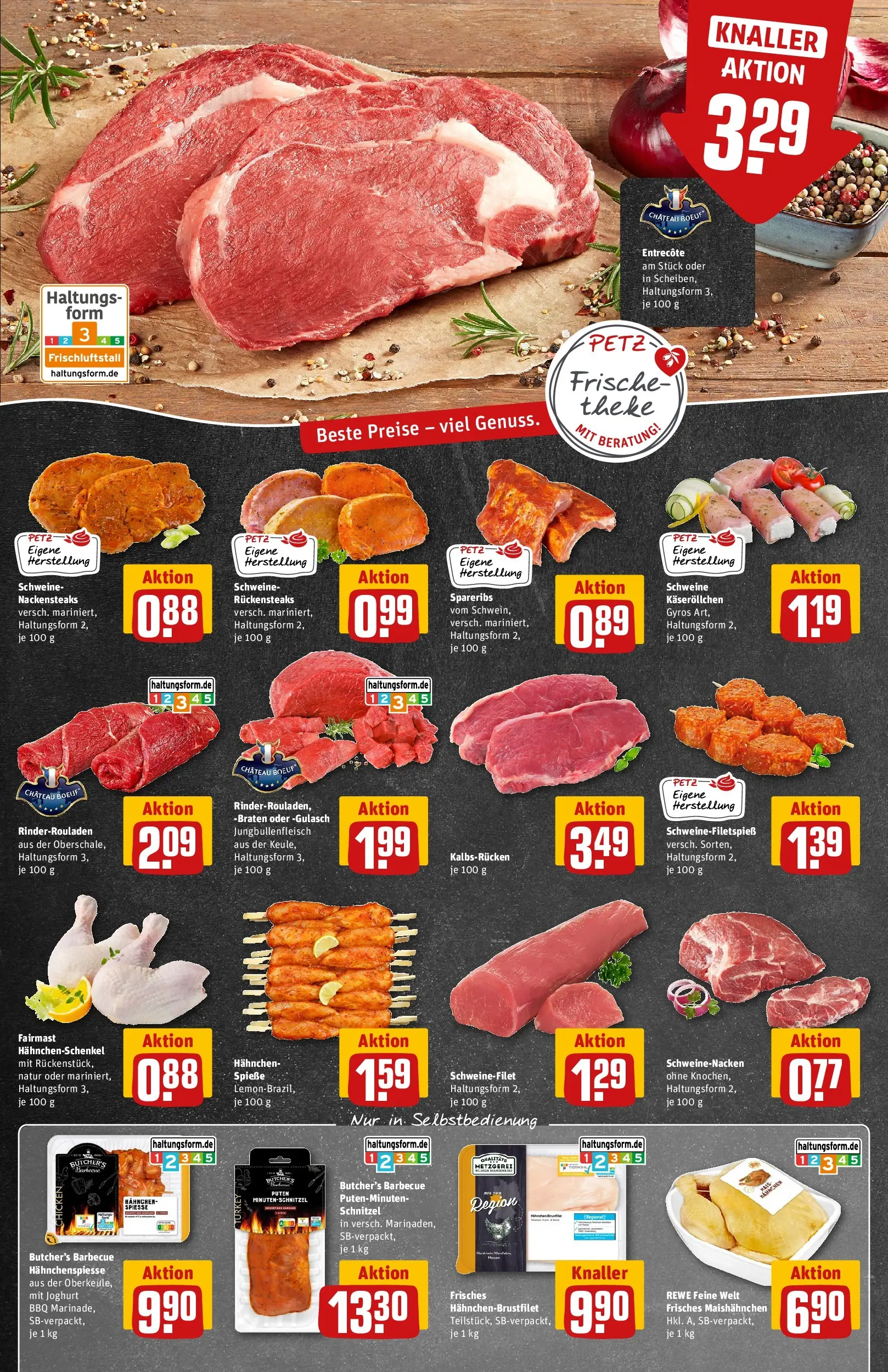 REWE Prospekt ab 17.05.2026 zum Blättern » Angebote | Seite: 10 | Produkte: Joghurt, Entrecote, Gyros, Gulasch
