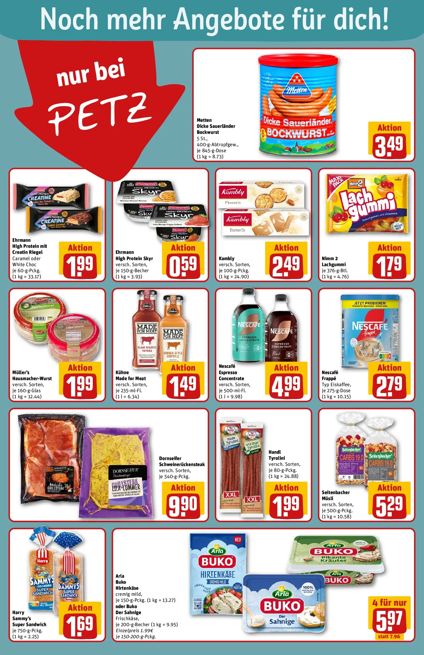 REWE Prospekt ab 17.05.2026 zum Blättern » Angebote | Seite: 16 | Produkte: Bockwurst, Paprika, Arla buko, Salami