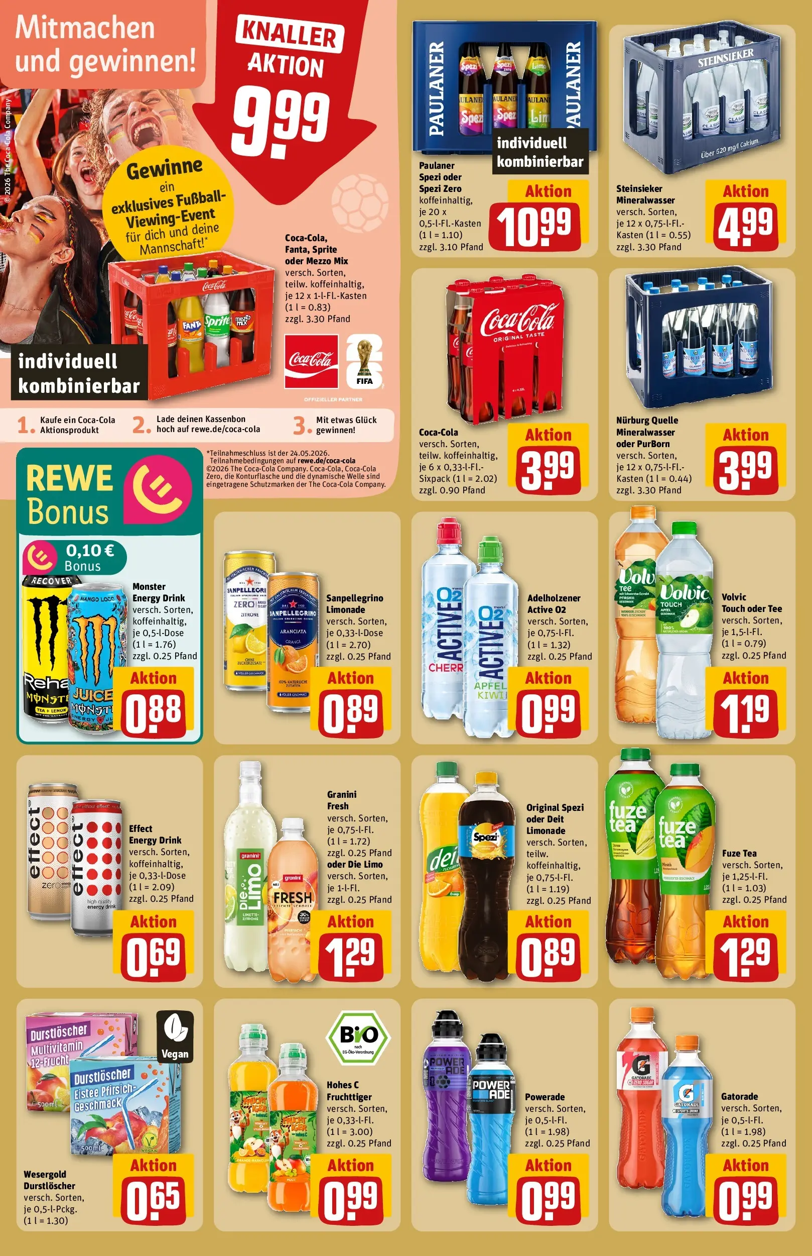 REWE Prospekt ab 17.05.2026 zum Blättern » Angebote | Seite: 20 | Produkte: Fuze tea, Mezzo mix, Mango, Kiwi