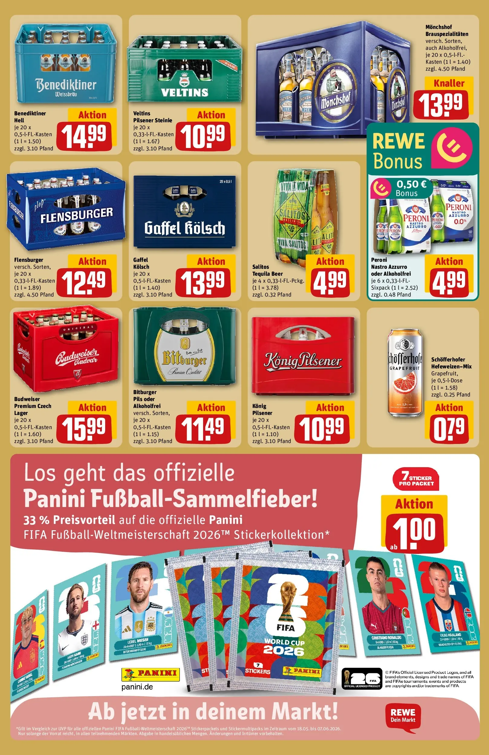 REWE Prospekt ab 17.05.2026 zum Blättern » Angebote | Seite: 21 | Produkte: Bitburger, Pils, Grapefruit, Budweiser