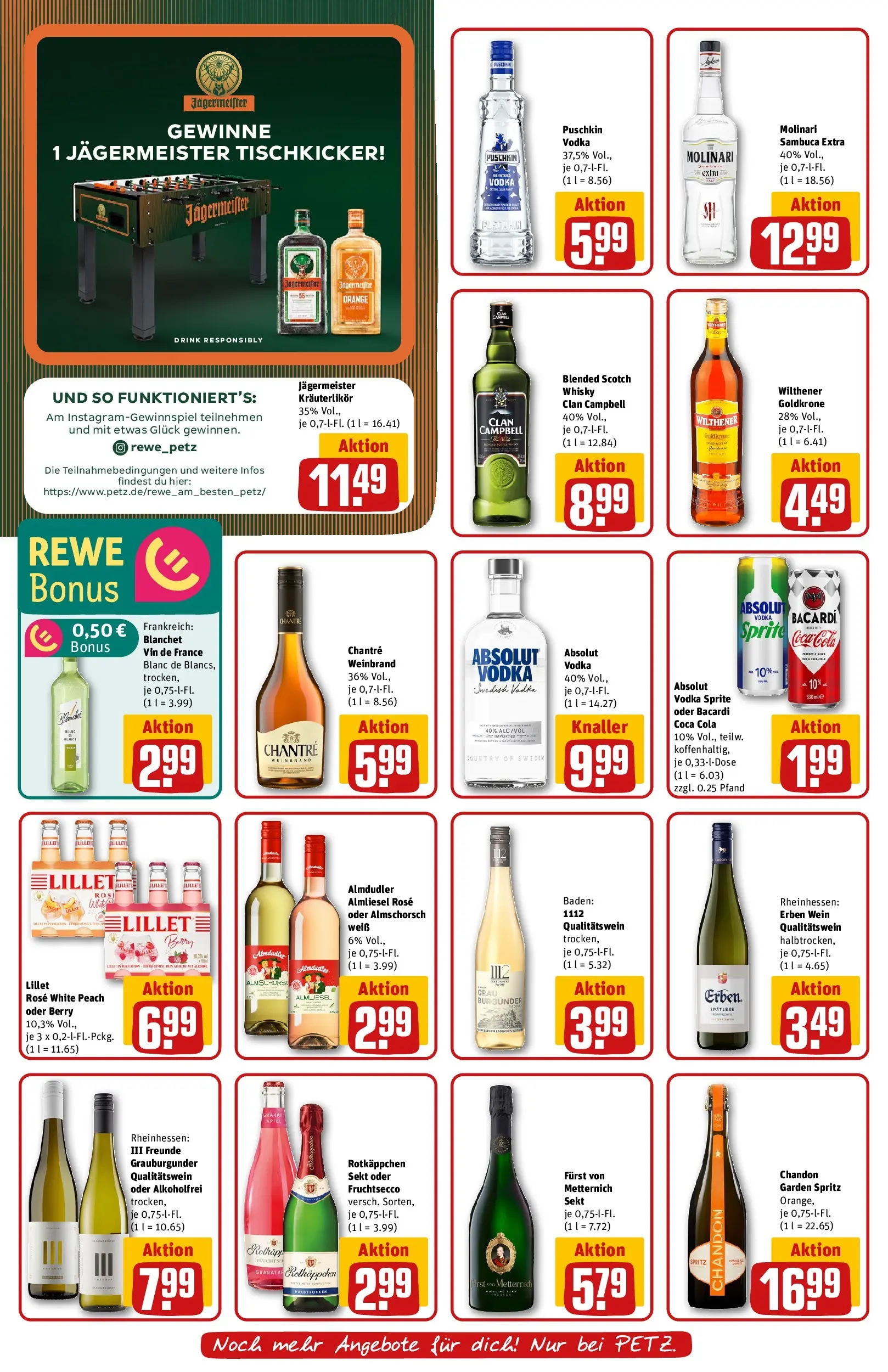 REWE Prospekt ab 17.05.2026 zum Blättern » Angebote | Seite: 22 | Produkte: Rotkappchen sekt, Bacardi, Lillet, Fruchtsecco