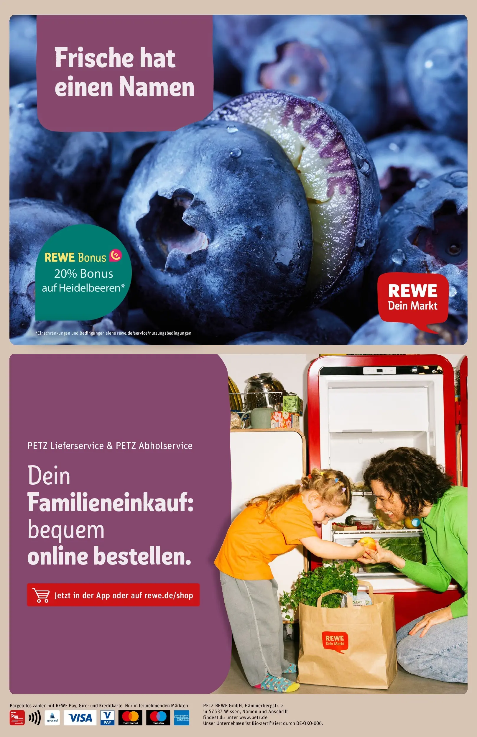 REWE Prospekt ab 17.05.2026 zum Blättern » Angebote | Seite: 34 | Produkte: Heidelbeeren