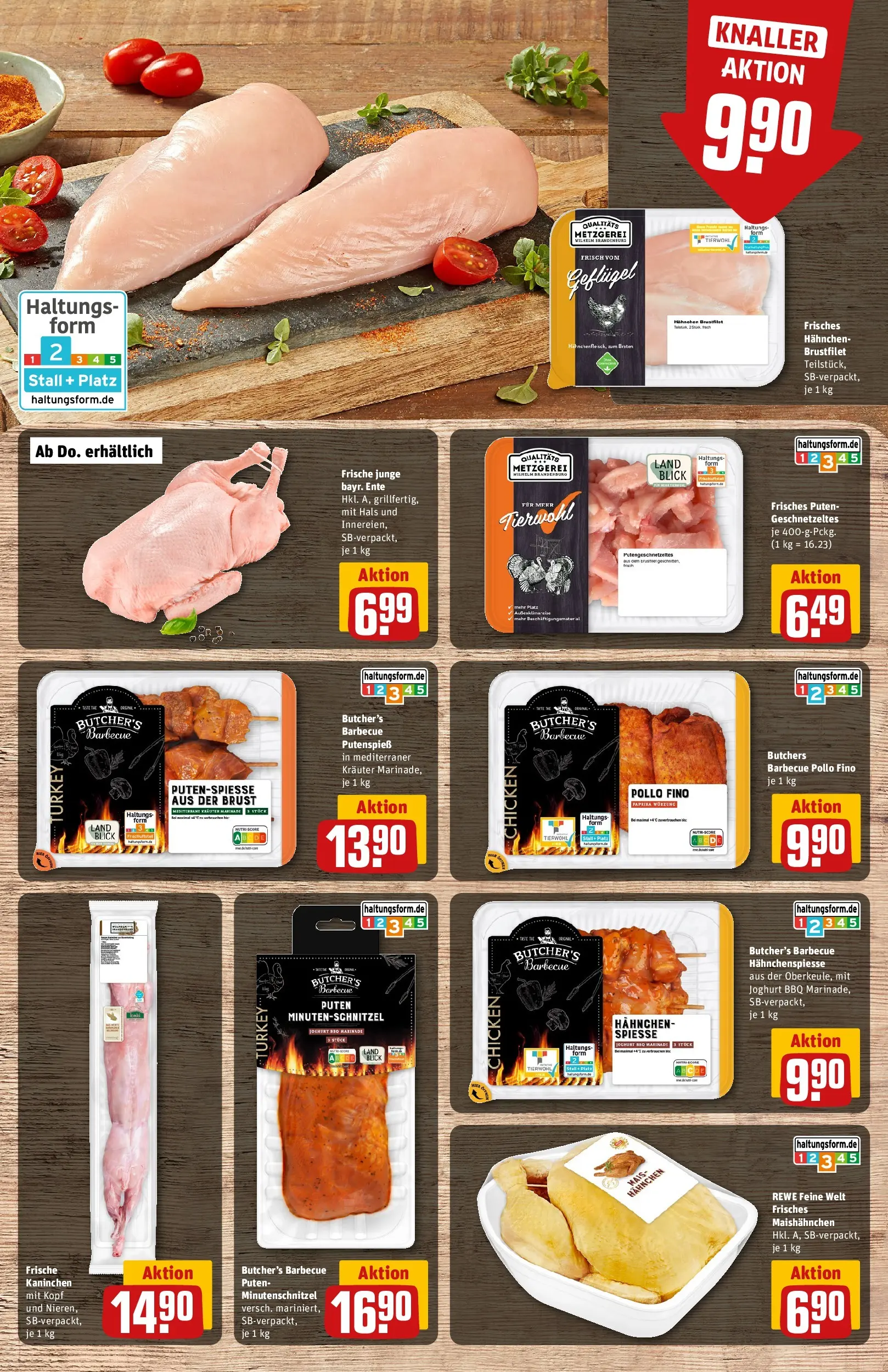 REWE Prospekt ab 17.05.2026 zum Blättern » Angebote | Seite: 13 | Produkte: Hahnchen, Joghurt, Kaninchen, Ente