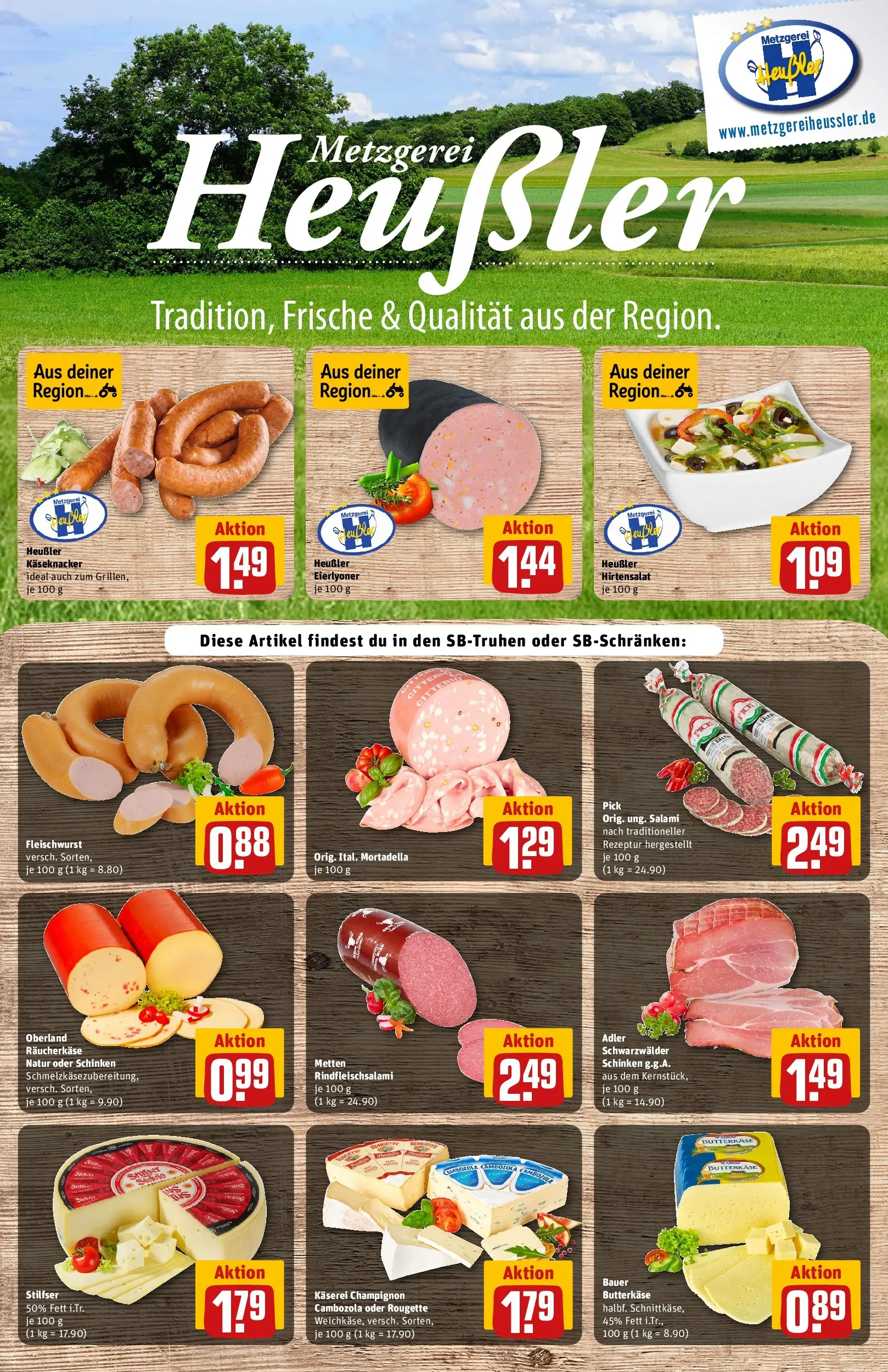 REWE Prospekt ab 17.05.2026 zum Blättern » Angebote | Seite: 14 | Produkte: Butter, Salami, Schinken