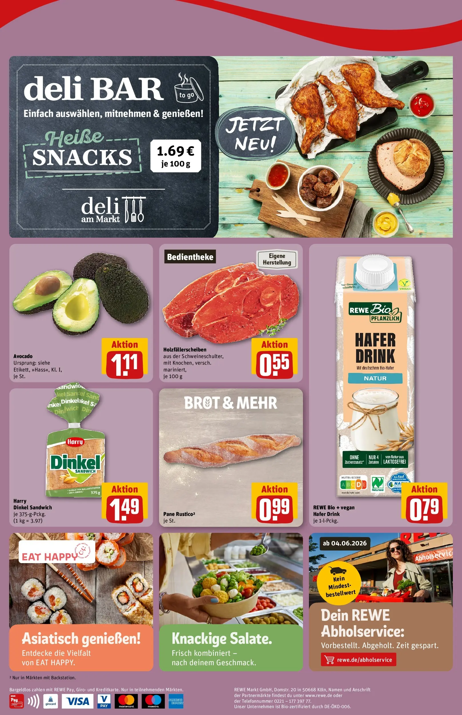 REWE Prospekt ab 17.05.2026 zum Blättern » Angebote | Seite: 2 | Produkte: Pane, Avocado, Brot