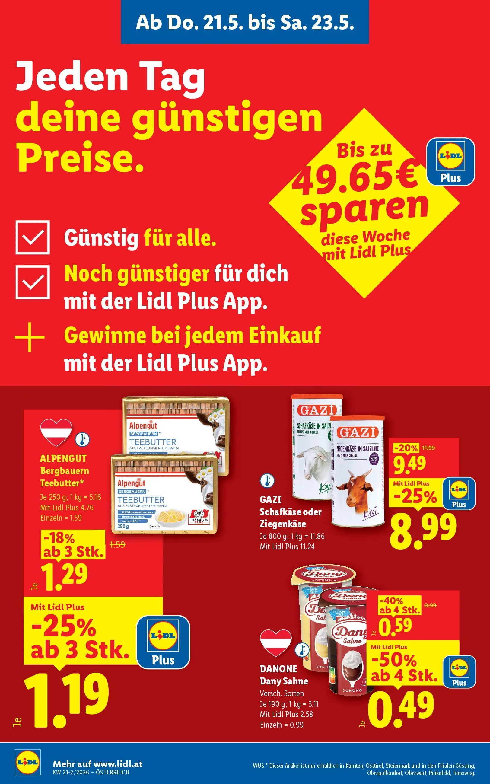 Lidl - Lidl ab 20.05.2026 - Angebote ab donnerstag | Seite: 2 | Produkte: Sahne