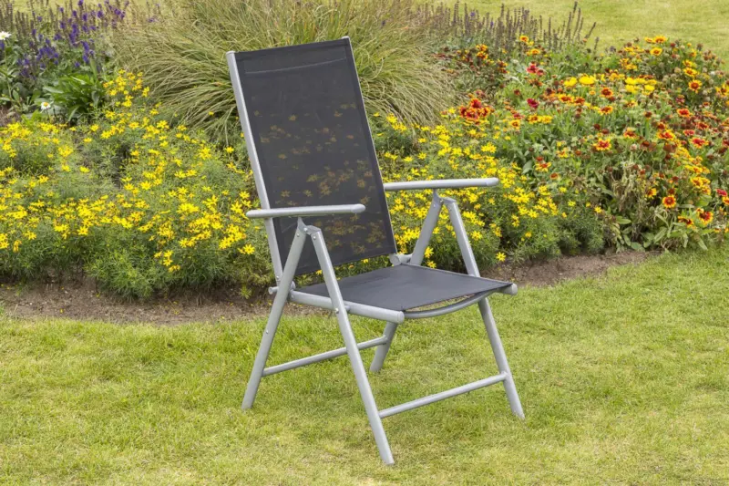 Gartensessel "Amalfi" klappbar verstellbar Metall/Textil