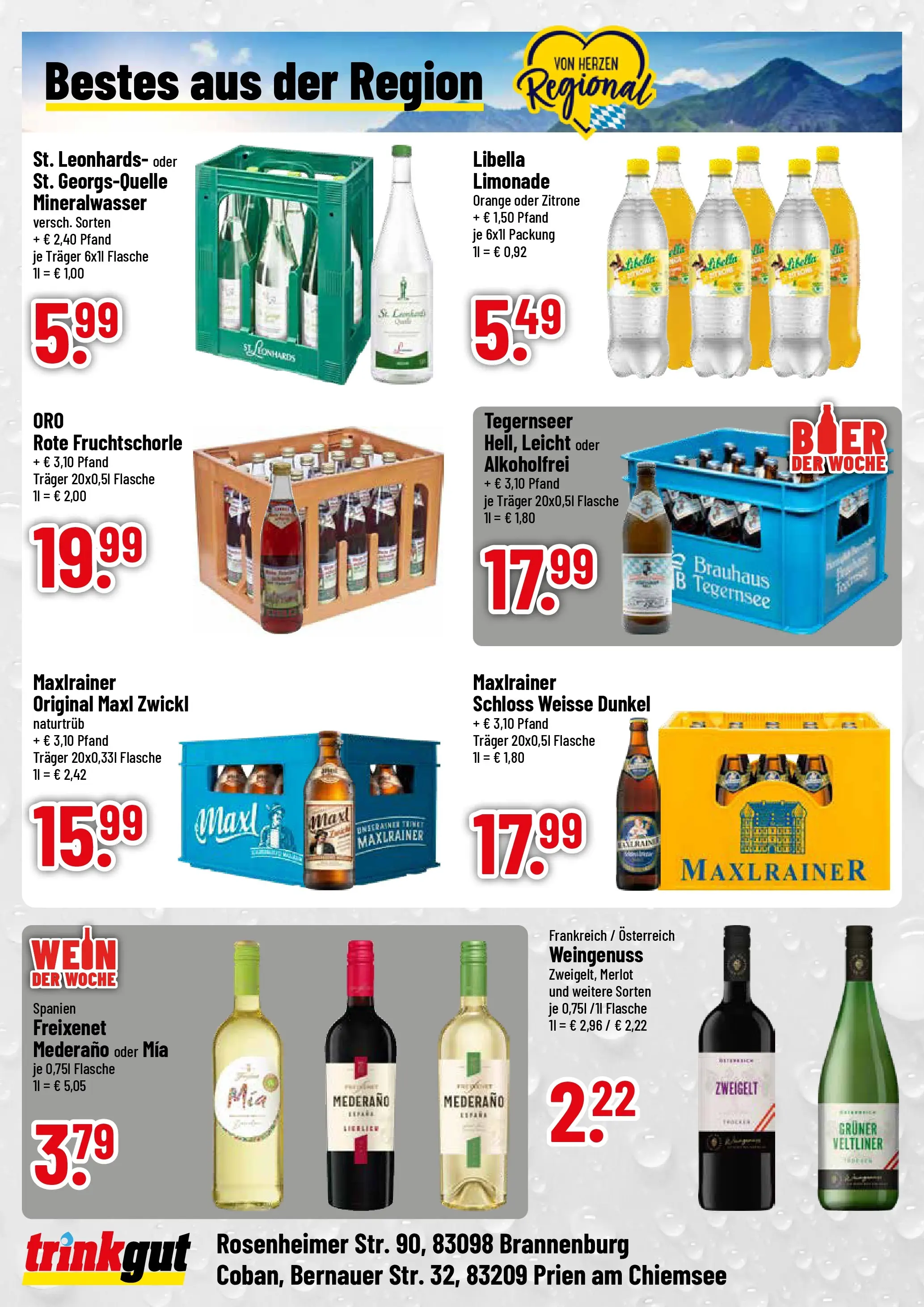 Trinkgut Prospekt Prien Am Chiemsee	 (ab 17.05.2026) » Angebote online | Seite: 4 | Produkte: Merlot, Mineralwasser, Zitrone, Wein