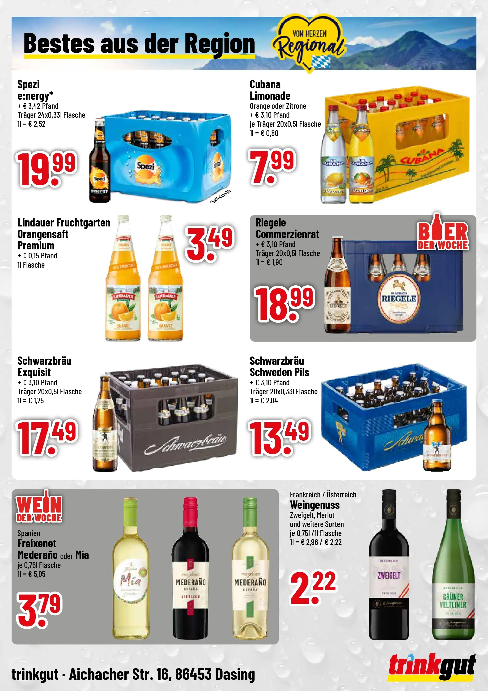 Trinkgut Prospekt Dasing	 (ab 17.05.2026) » Angebote online | Seite: 4 | Produkte: Pils, Limonade, Orangensaft, Zitrone