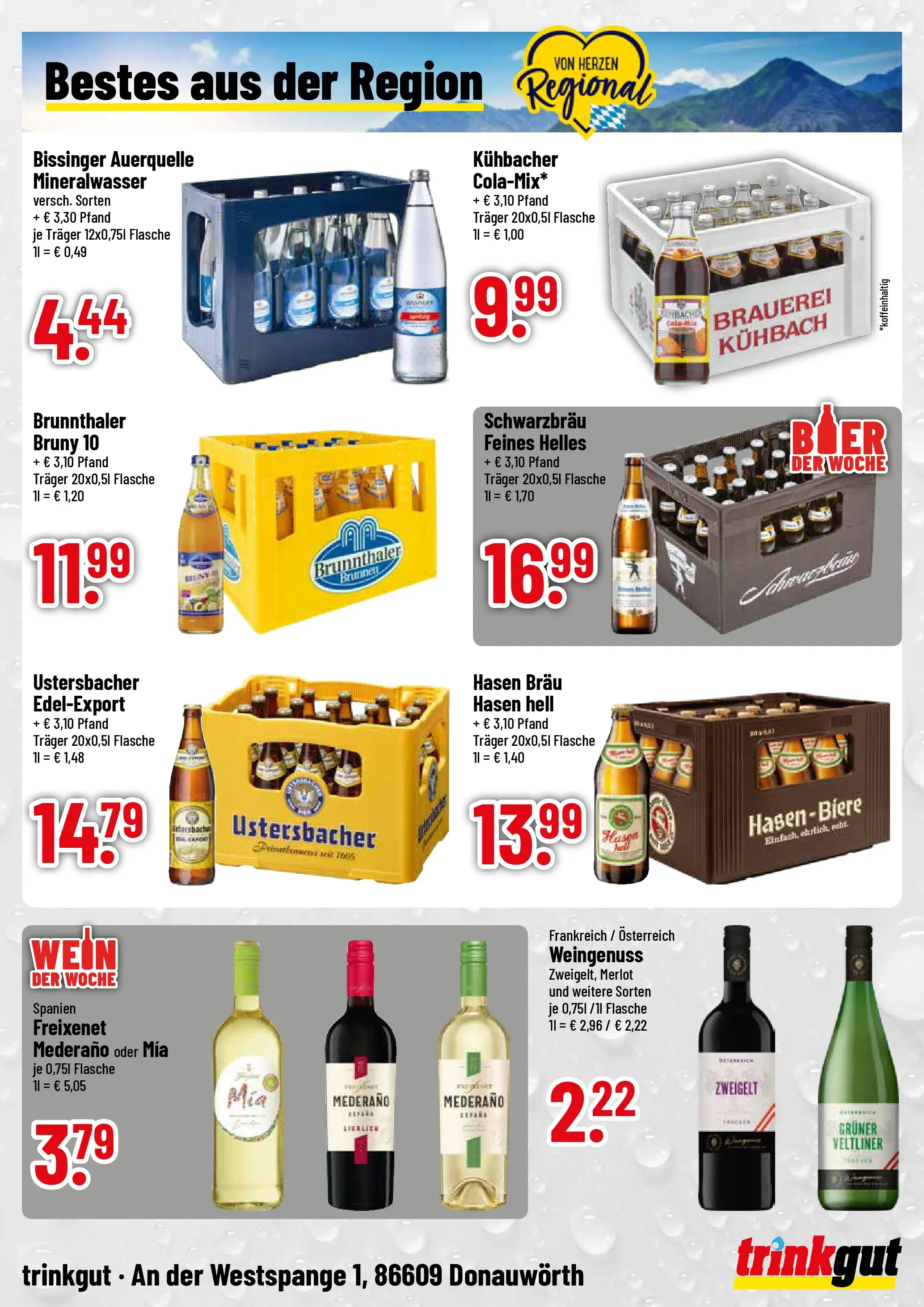 Trinkgut Prospekt Donauwörth	 (ab 17.05.2026) » Angebote online | Seite: 4 | Produkte: Freixenet, Merlot, Mineralwasser, Wein