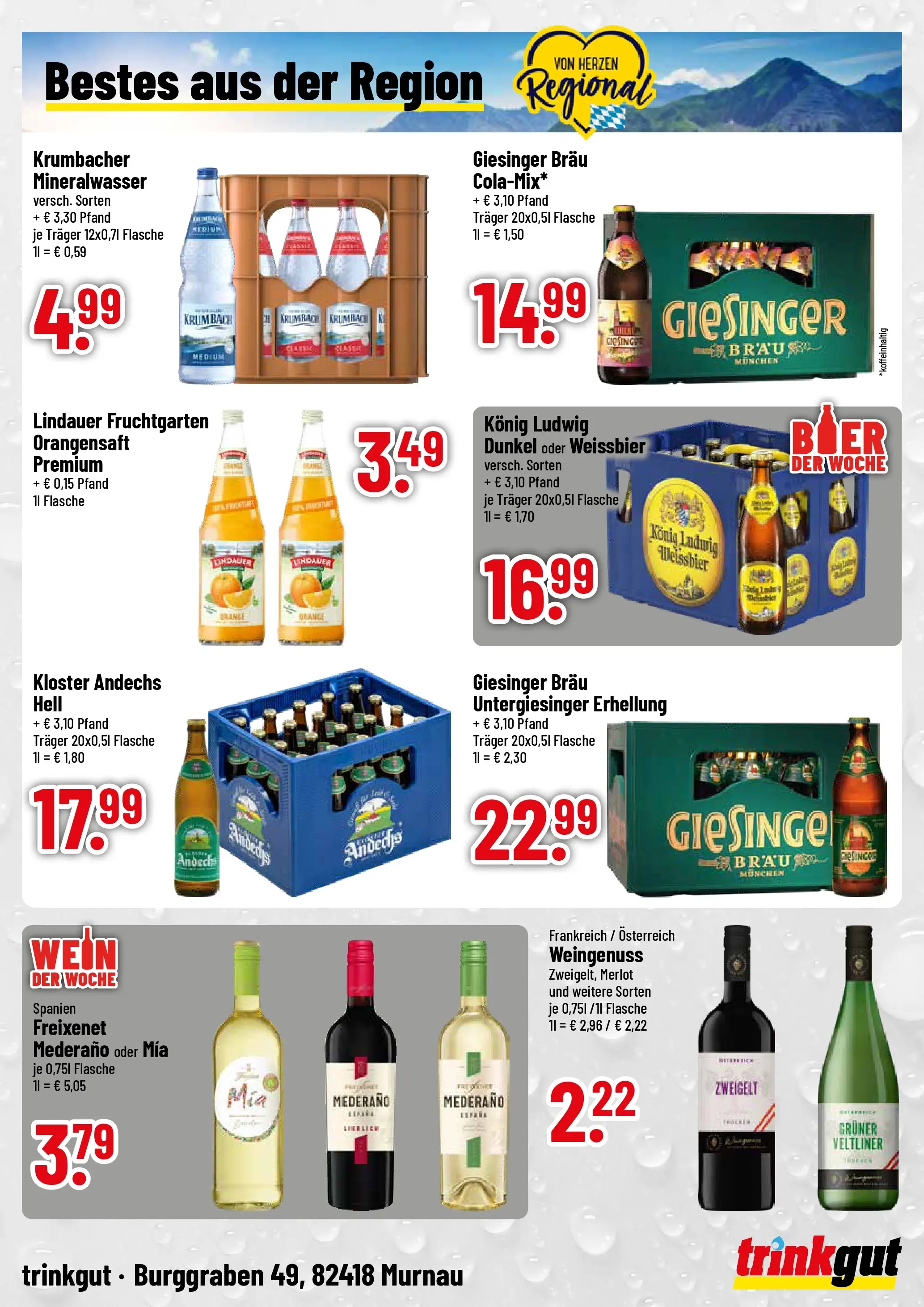 Trinkgut Prospekt Murnau	 (ab 17.05.2026) » Angebote online | Seite: 4 | Produkte: Freixenet, Merlot, Orangensaft, Mineralwasser