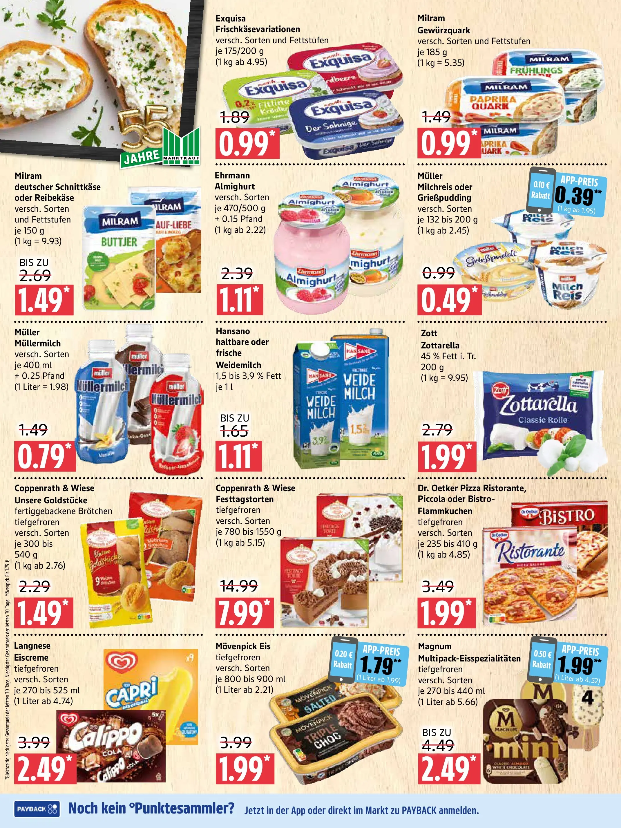 Marktkauf Prospekt Prenzlau (ab 17.05.2026) » Angebote online | Seite: 4 | Produkte: Quark, Milch, Milram, Reibekase