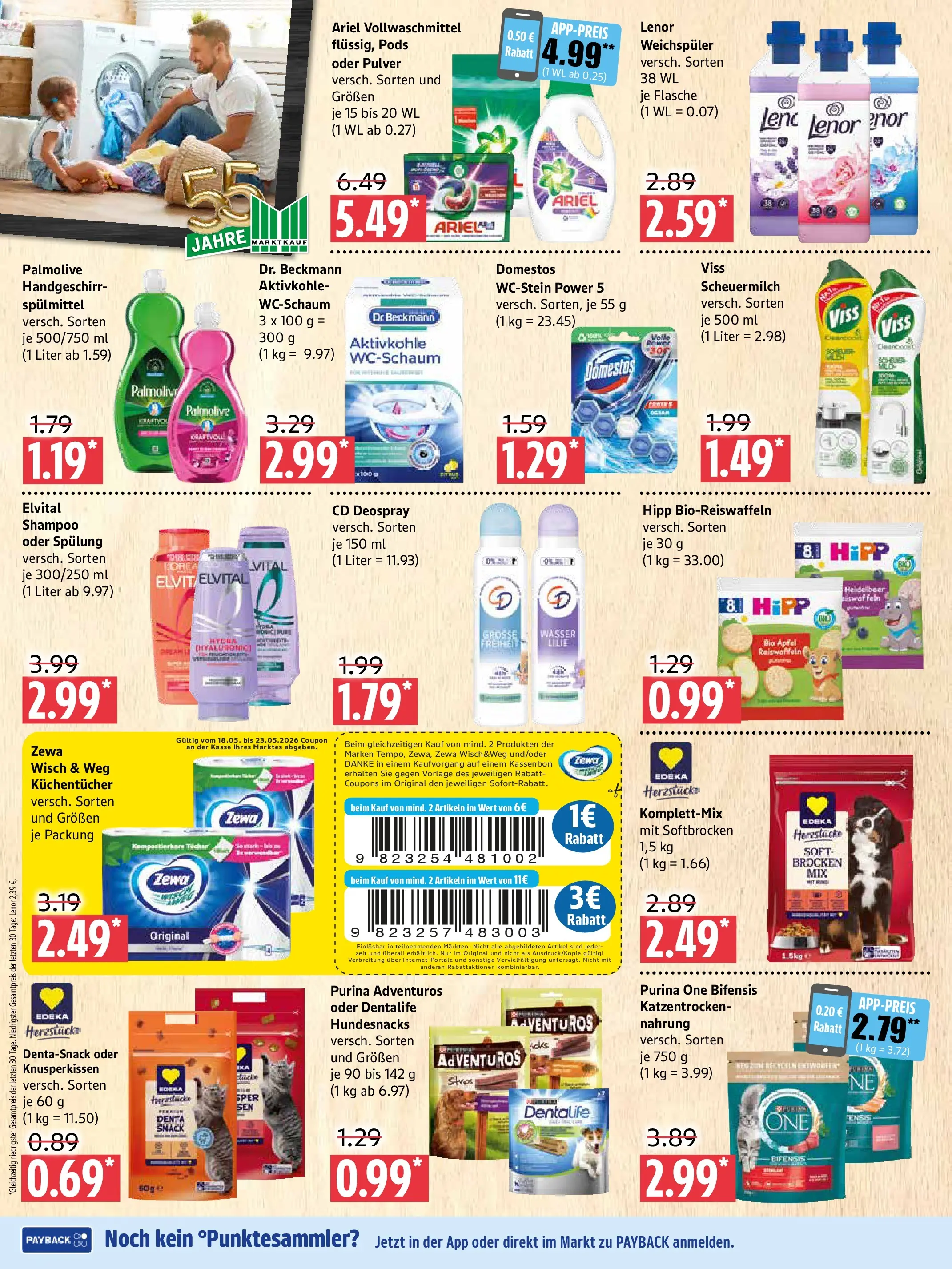 Marktkauf Prospekt Prenzlau (ab 17.05.2026) » Angebote online | Seite: 8 | Produkte: Lenor, Ariel, Äpfel, Wasser