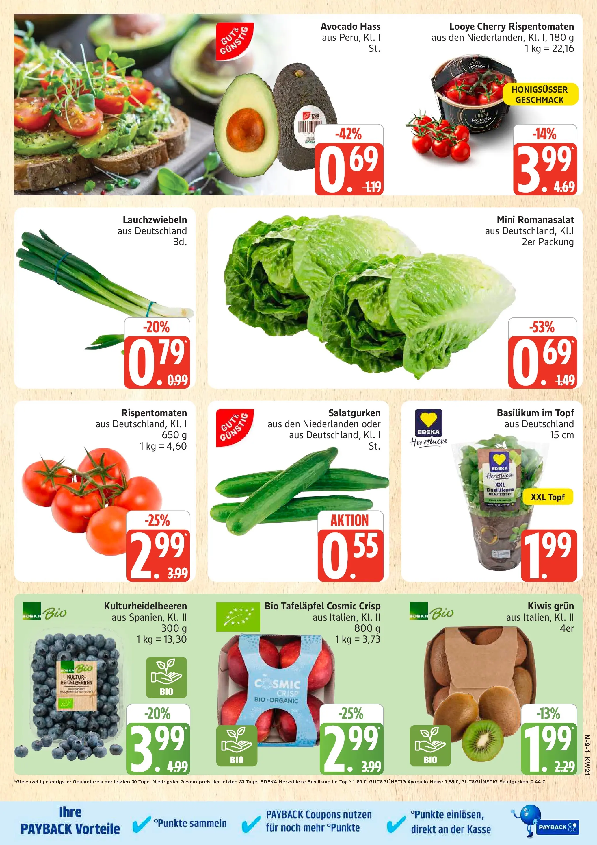 Edeka prospekt Schleswig	 (ab 17.05.2026) » Angebote Online | Seite: 9 | Produkte: Heidelbeeren, Avocado