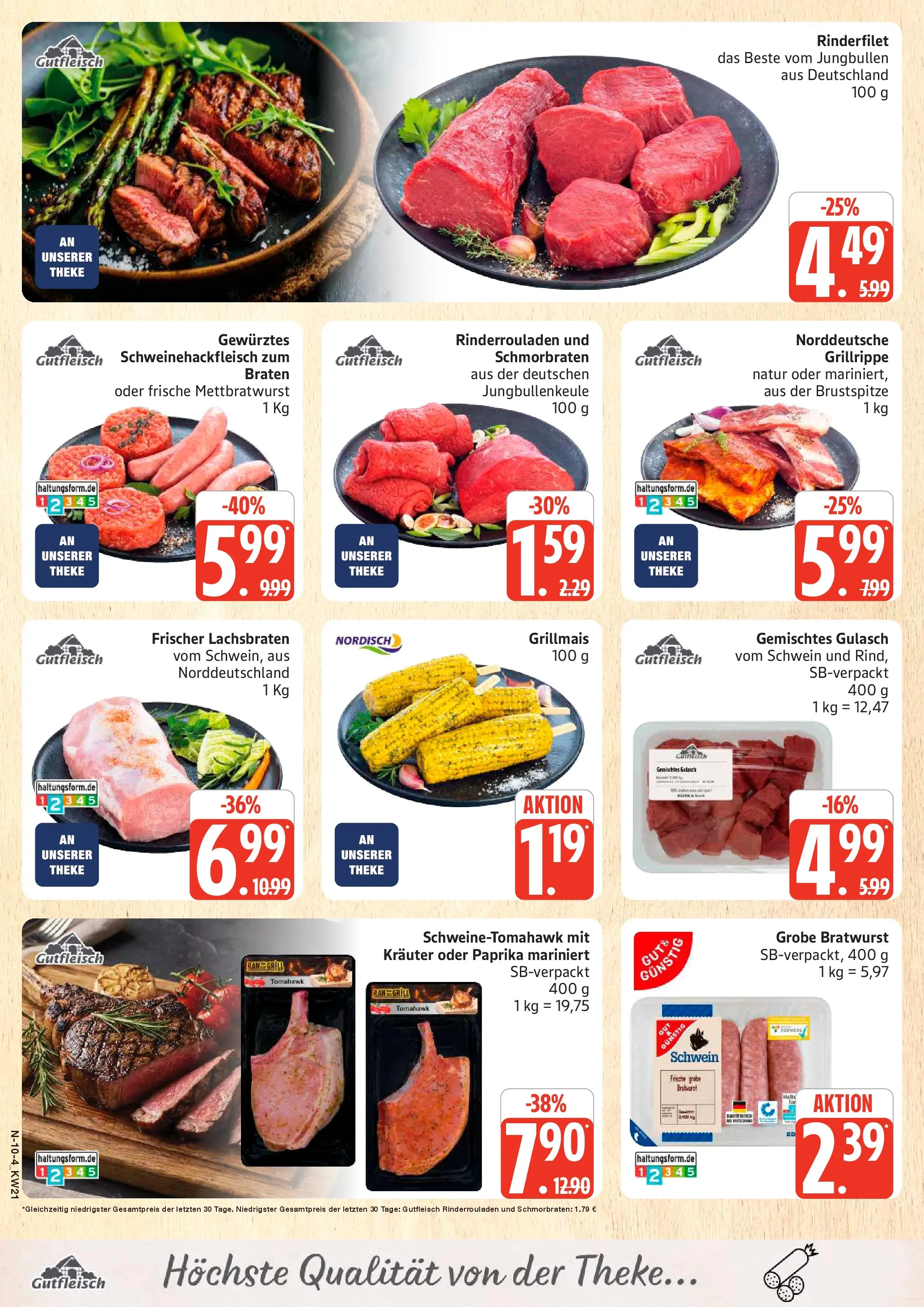 Marktkauf Prospekt Neuenkirchen (ab 17.05.2026) » Angebote online | Seite: 10 | Produkte: Rinderrouladen, Rinderfilet, Bratwurst, Paprika