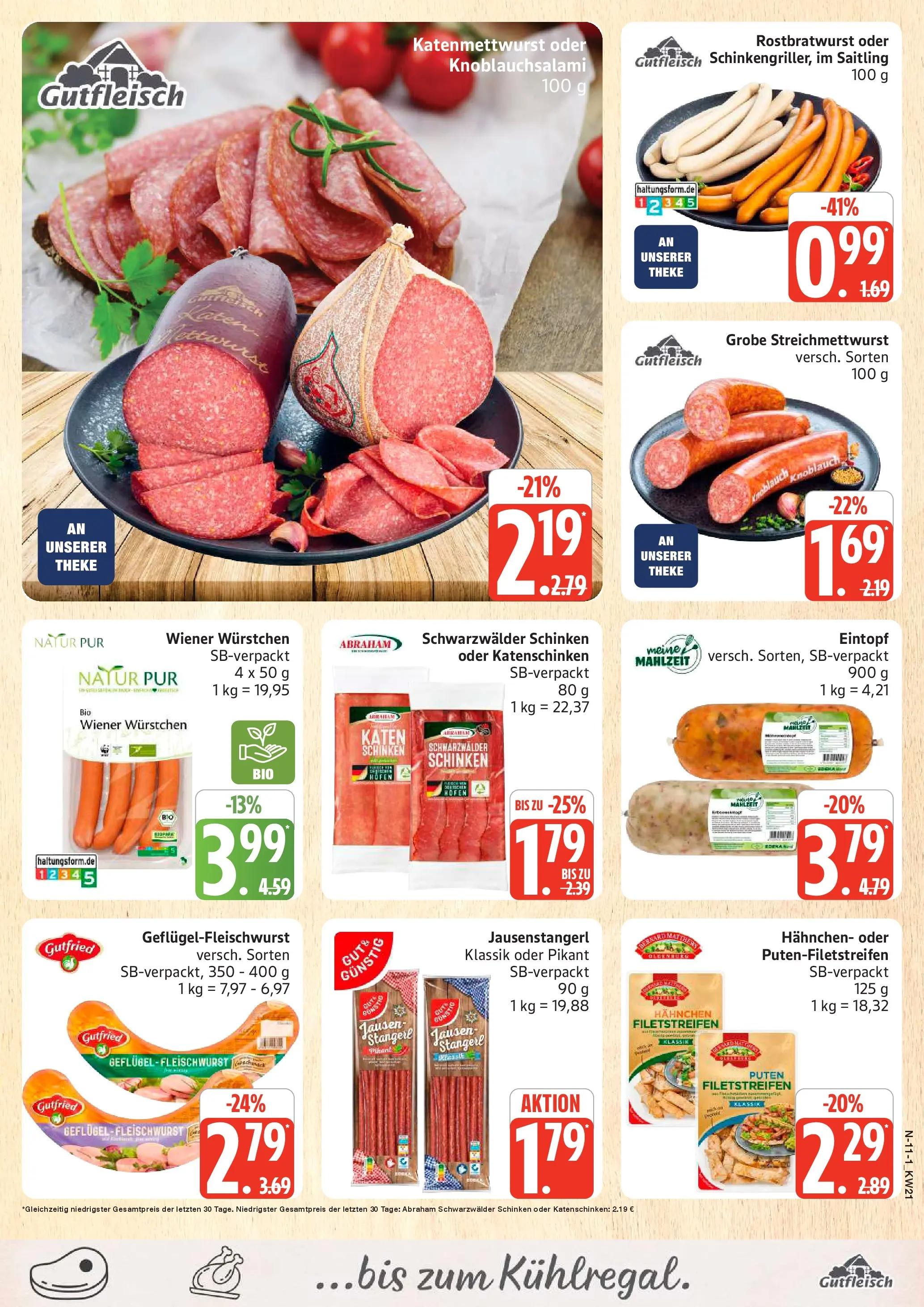 Edeka prospekt Schleswig	 (ab 17.05.2026) » Angebote Online | Seite: 11 | Produkte: Hahnchen, Wiener wurstchen, Knoblauch, Schinken