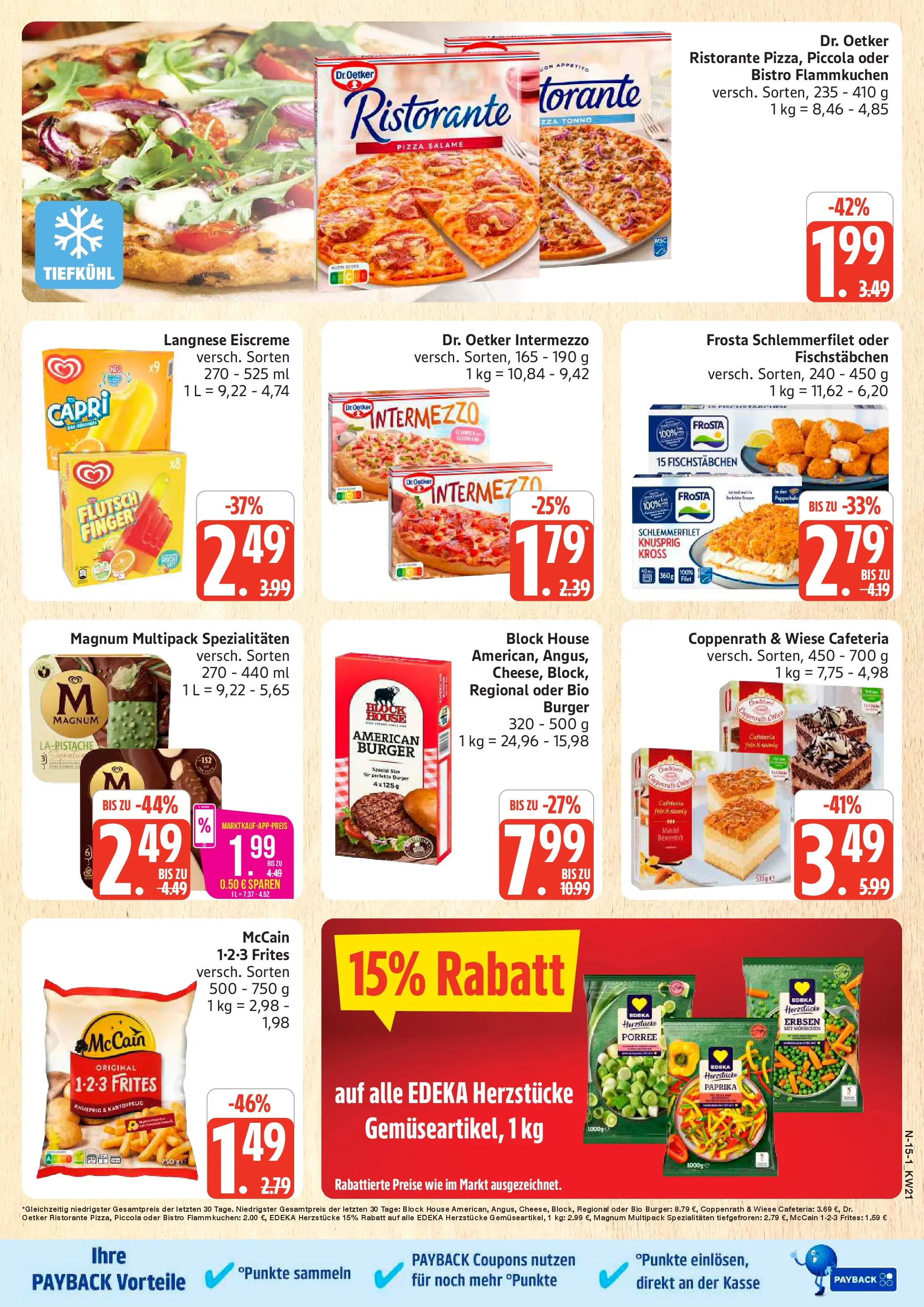 Marktkauf Prospekt Neuenkirchen (ab 17.05.2026) » Angebote online | Seite: 15 | Produkte: Ristorante, Langnese, Fischstabchen, Paprika