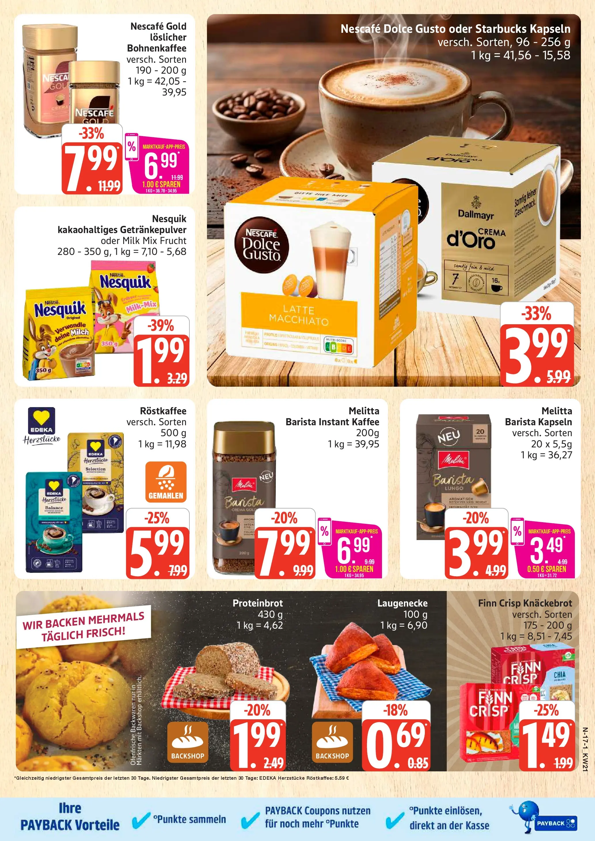Marktkauf Prospekt Neuenkirchen (ab 17.05.2026) » Angebote online | Seite: 17 | Produkte: Melitta, Milch, Dallmayr, Nescafe gold