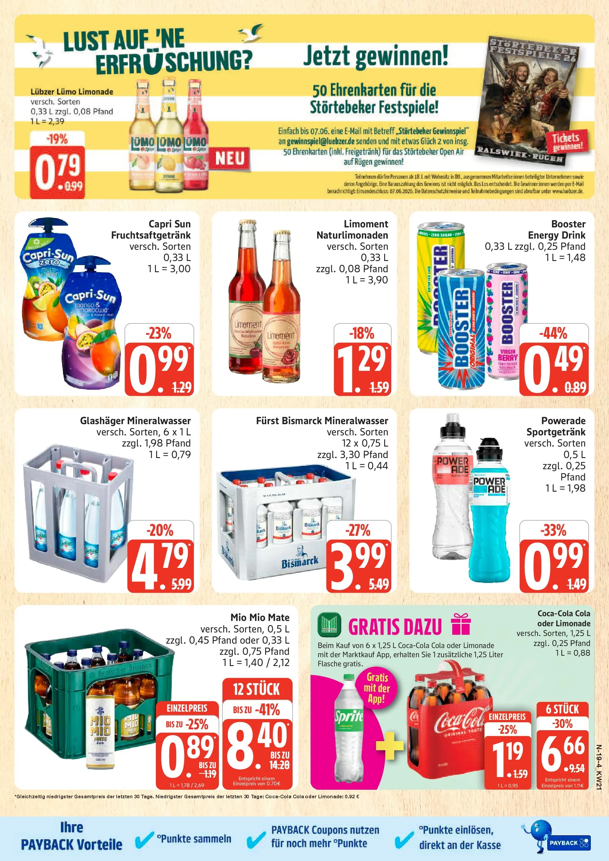 Marktkauf Prospekt Neuenkirchen (ab 17.05.2026) » Angebote online | Seite: 19 | Produkte: Sprite, Capri sun, Limonade, Lubzer
