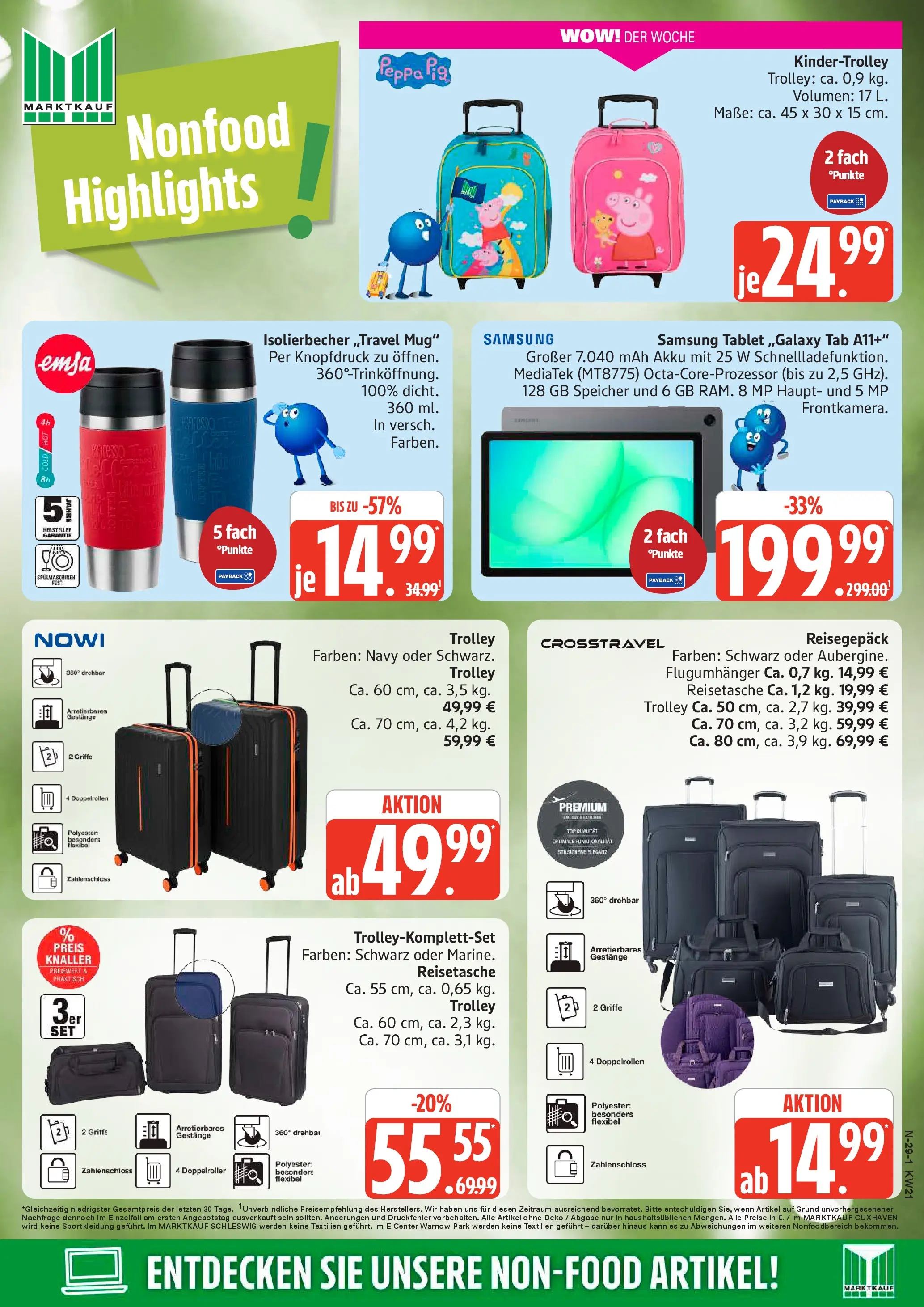 Edeka prospekt Schleswig	 (ab 17.05.2026) » Angebote Online | Seite: 29 | Produkte: Top, Samsung, Reisetasche, Tablet