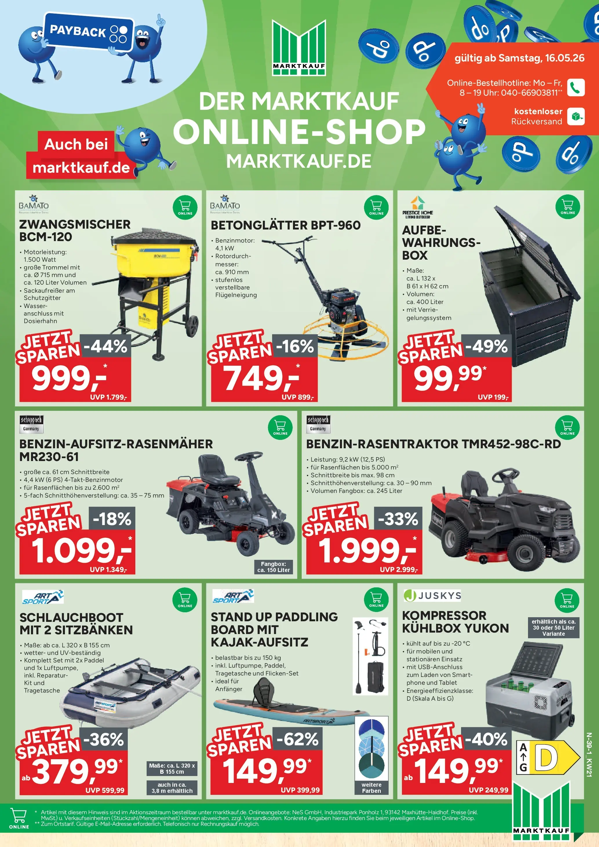 Marktkauf Prospekt Neuenkirchen (ab 17.05.2026) » Angebote online | Seite: 39 | Produkte: Box, Wasser, Uhr, Tablet