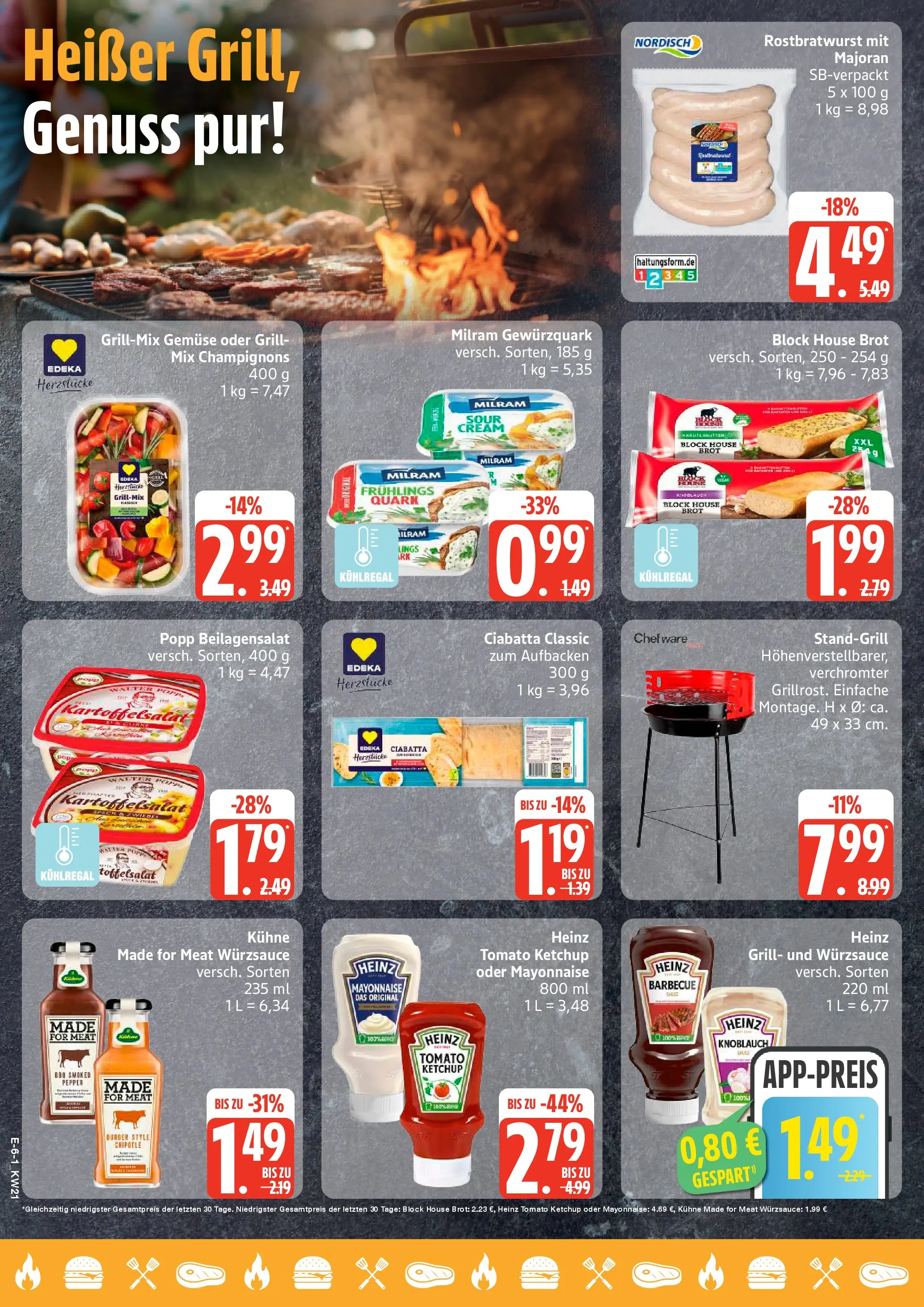 Edeka prospekt Bad Schwartau	 (ab 17.05.2026) » Angebote Online | Seite: 6 | Produkte: Champignons, Mayonnaise, Knoblauch, Brot