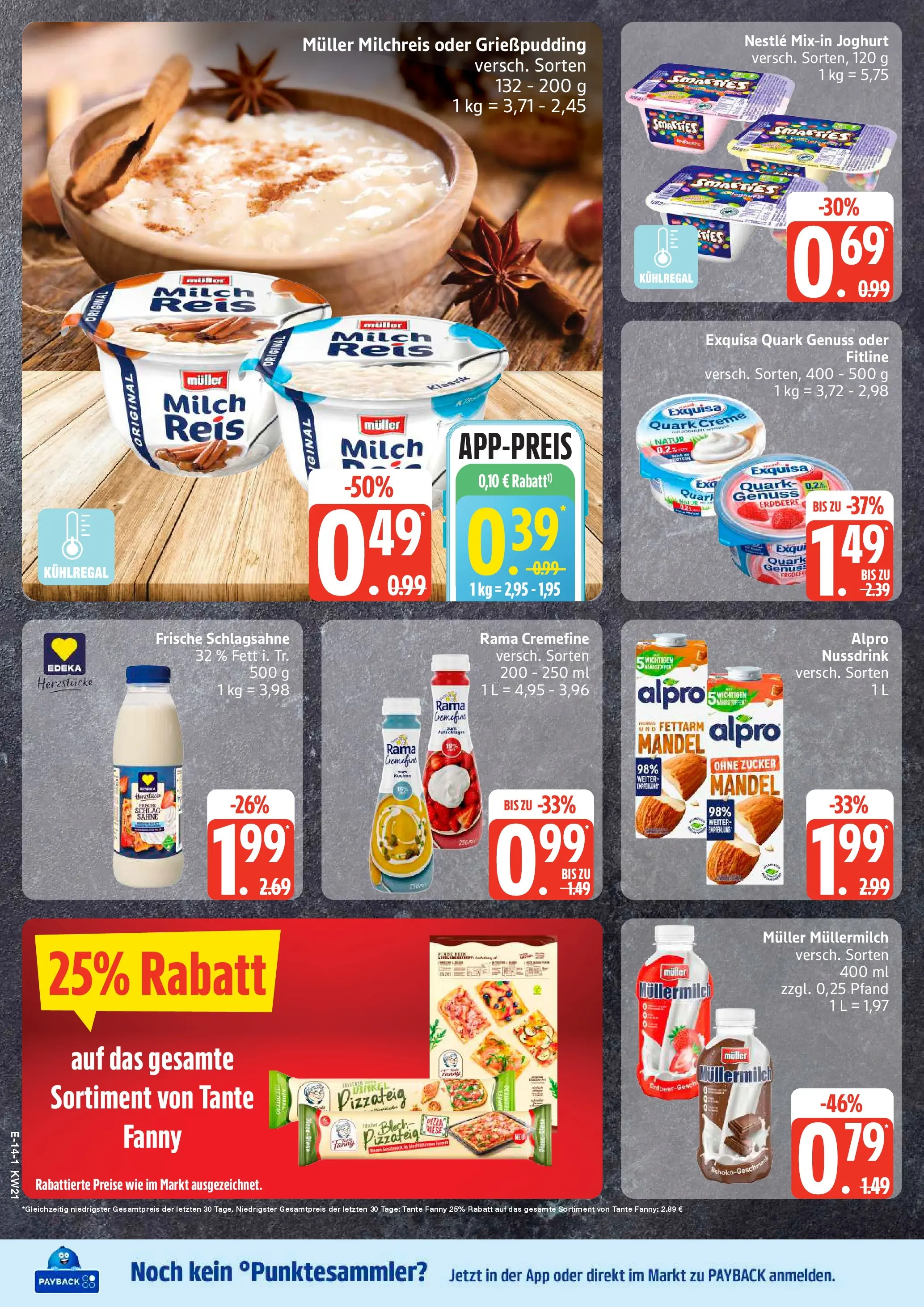 Edeka prospekt Bad Schwartau	 (ab 17.05.2026) » Angebote Online | Seite: 15 | Produkte: Joghurt, Smarties, Zucker, Muller mullermilch