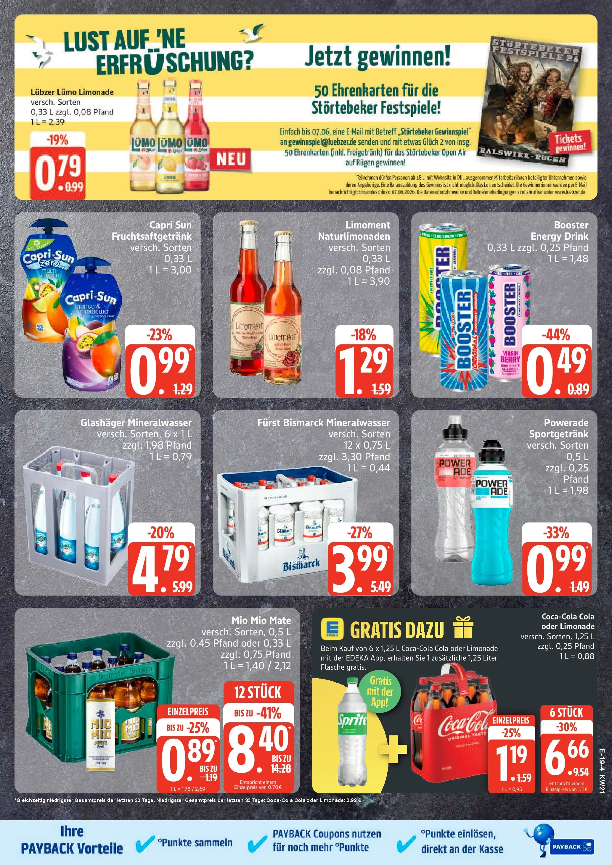 Edeka prospekt Rostock	 (ab 17.05.2026) » Angebote Online | Seite: 20 | Produkte: Capri sun, Cola, Energy, Mio mio mate