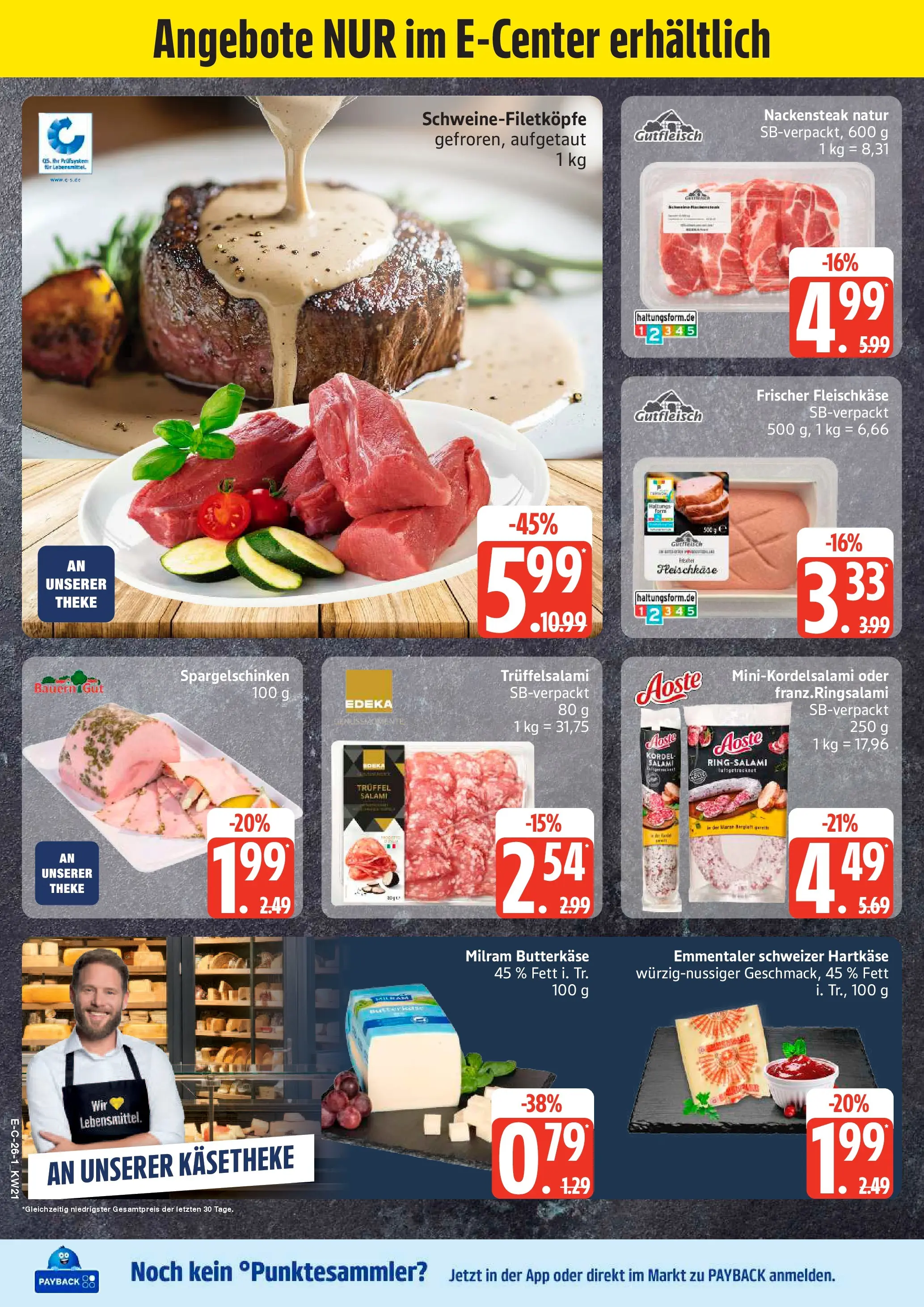 Edeka prospekt Elmshorn	 (ab 17.05.2026) » Angebote Online | Seite: 26 | Produkte: Butter, Theke, Milram, Salami
