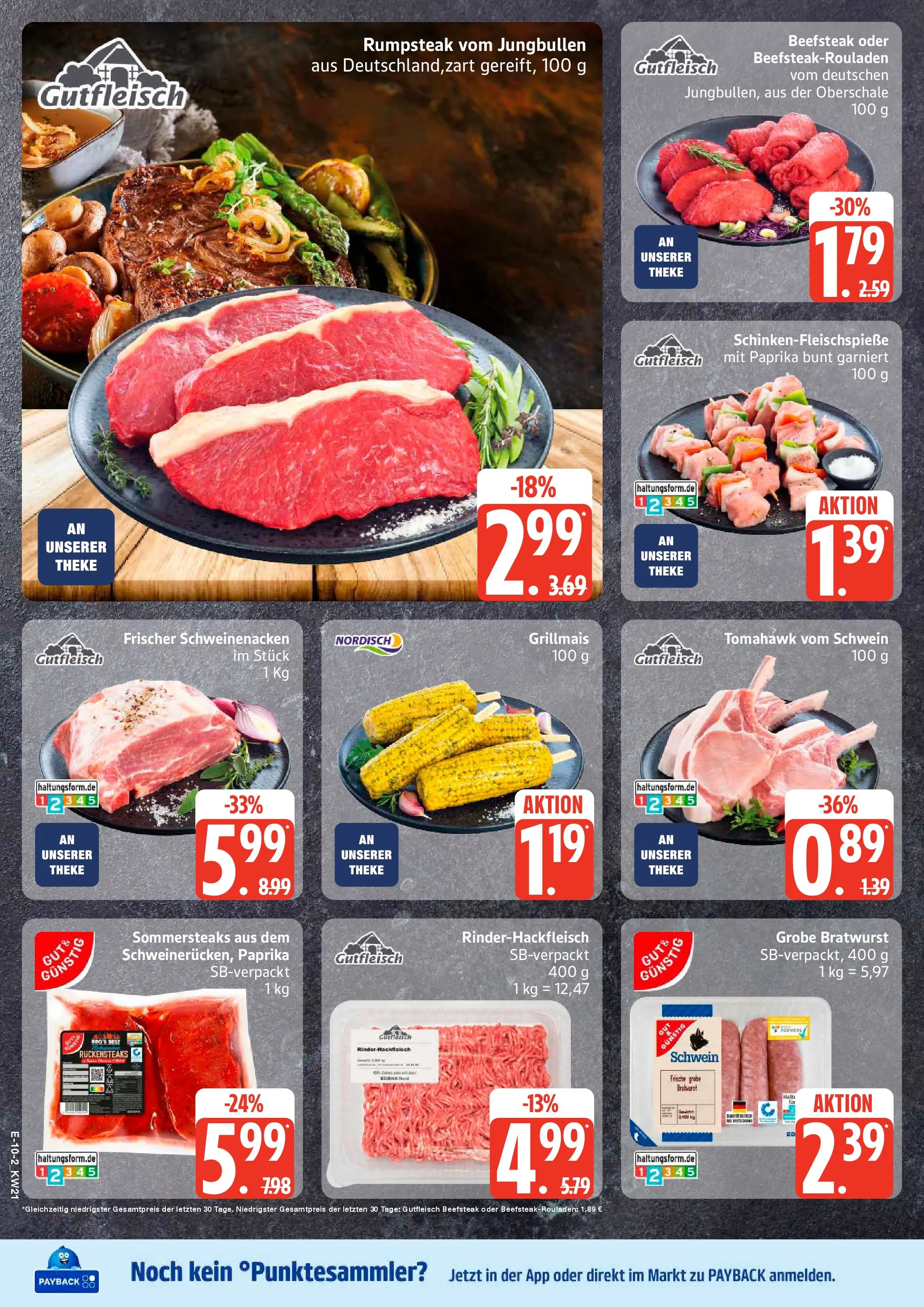 Edeka prospekt Großenwiehe	 (ab 17.05.2026) » Angebote Online | Seite: 11 | Produkte: Rumpsteak, Theke, Schweinenacken, Steak