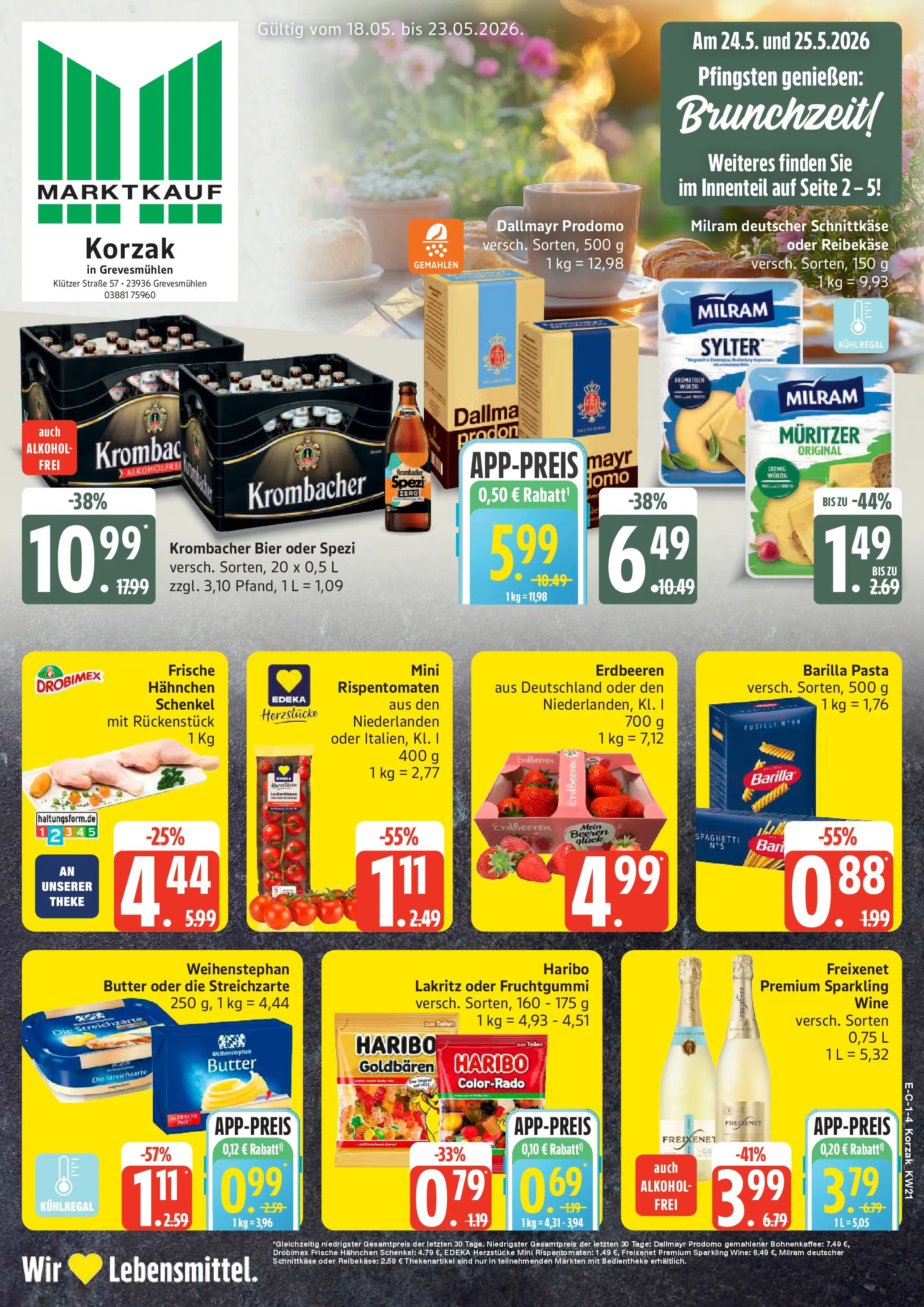 Marktkauf Prospekt Grevesmühlen (ab 17.05.2026) » Angebote online | Seite: 1 | Produkte: Haribo, Butter, Dallmayr, Erdbeeren
