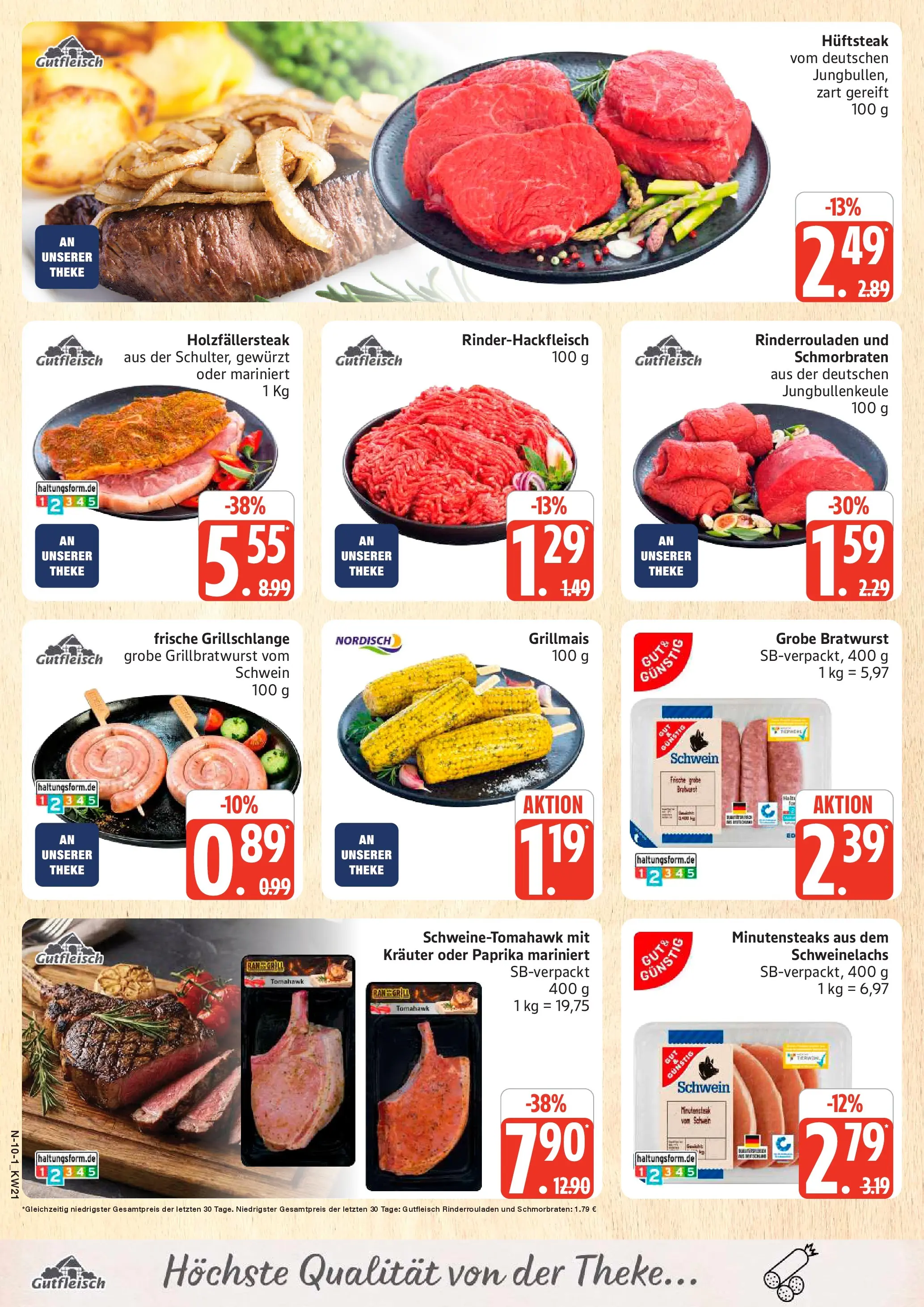 Edeka prospekt Schleswig	 (ab 17.05.2026) » Angebote Online | Seite: 10 | Produkte: Rinderrouladen, Grill, Bratwurst, Steak