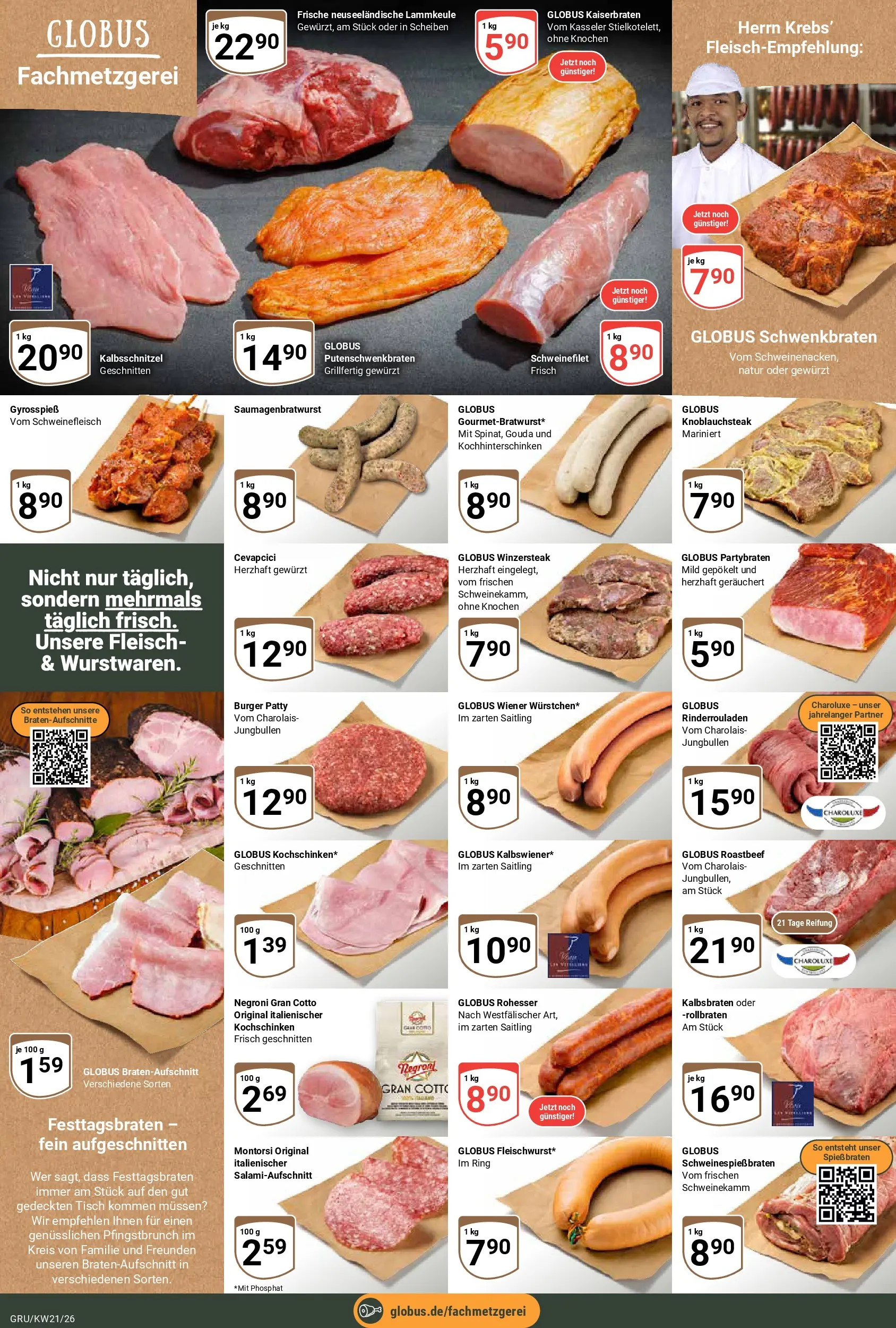 Globus Prospekt Grünstadt	 (ab 17.05.2026) » Angebote online | Seite: 8 | Produkte: Rinderrouladen, Tisch, Cevapcici, Roastbeef