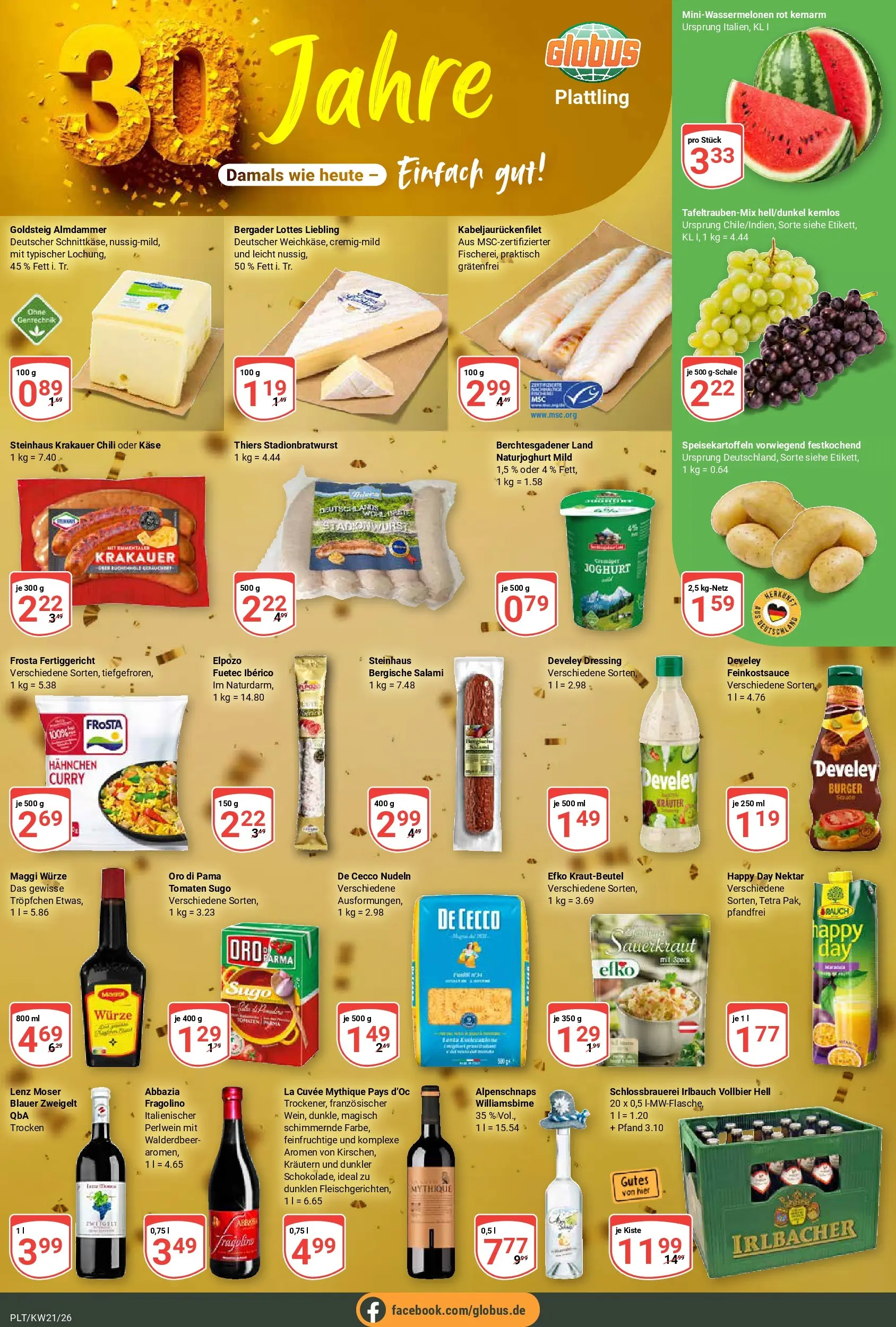 Globus Prospekt Plattling	 (ab 17.05.2026) » Angebote online | Seite: 2 | Produkte: Hahnchen, Joghurt, Burger, Chili