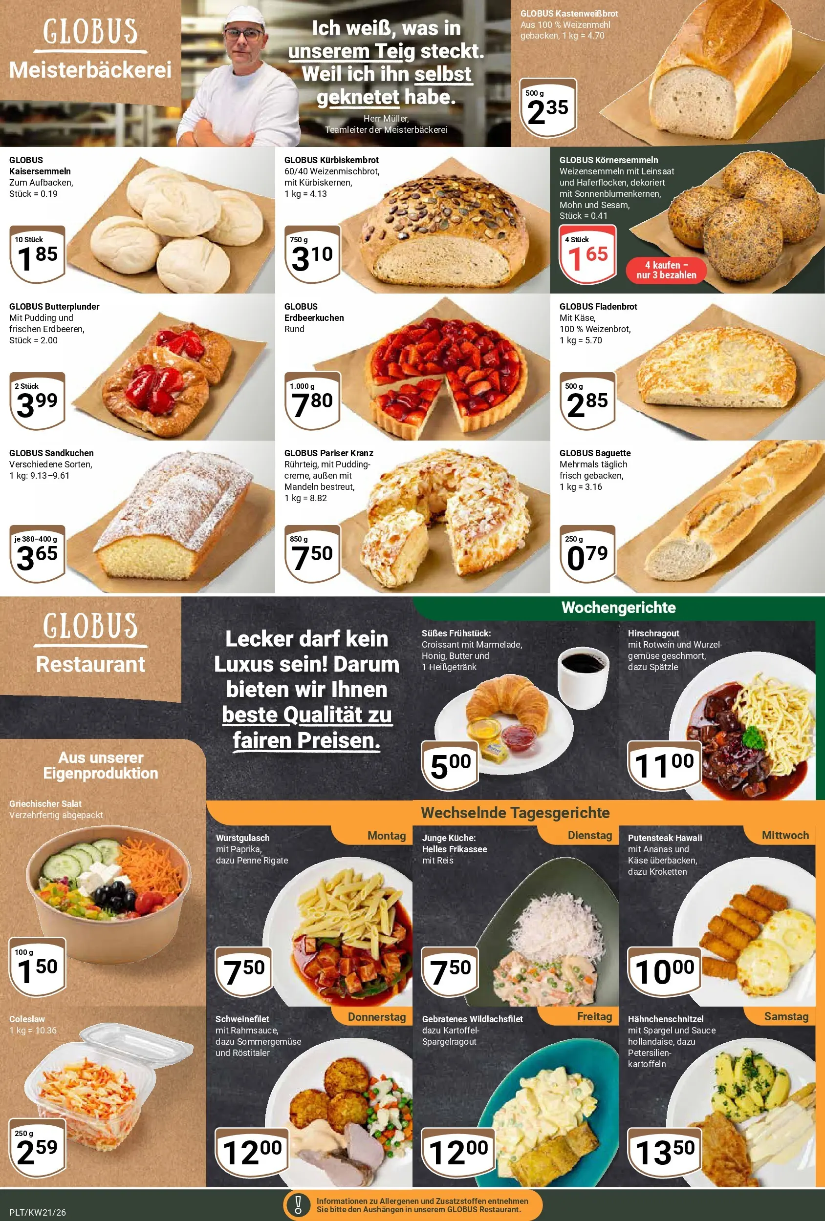 Globus Prospekt Plattling	 (ab 17.05.2026) » Angebote online | Seite: 9 | Produkte: Butter, Weizenmehl, Spargel, Gemüse