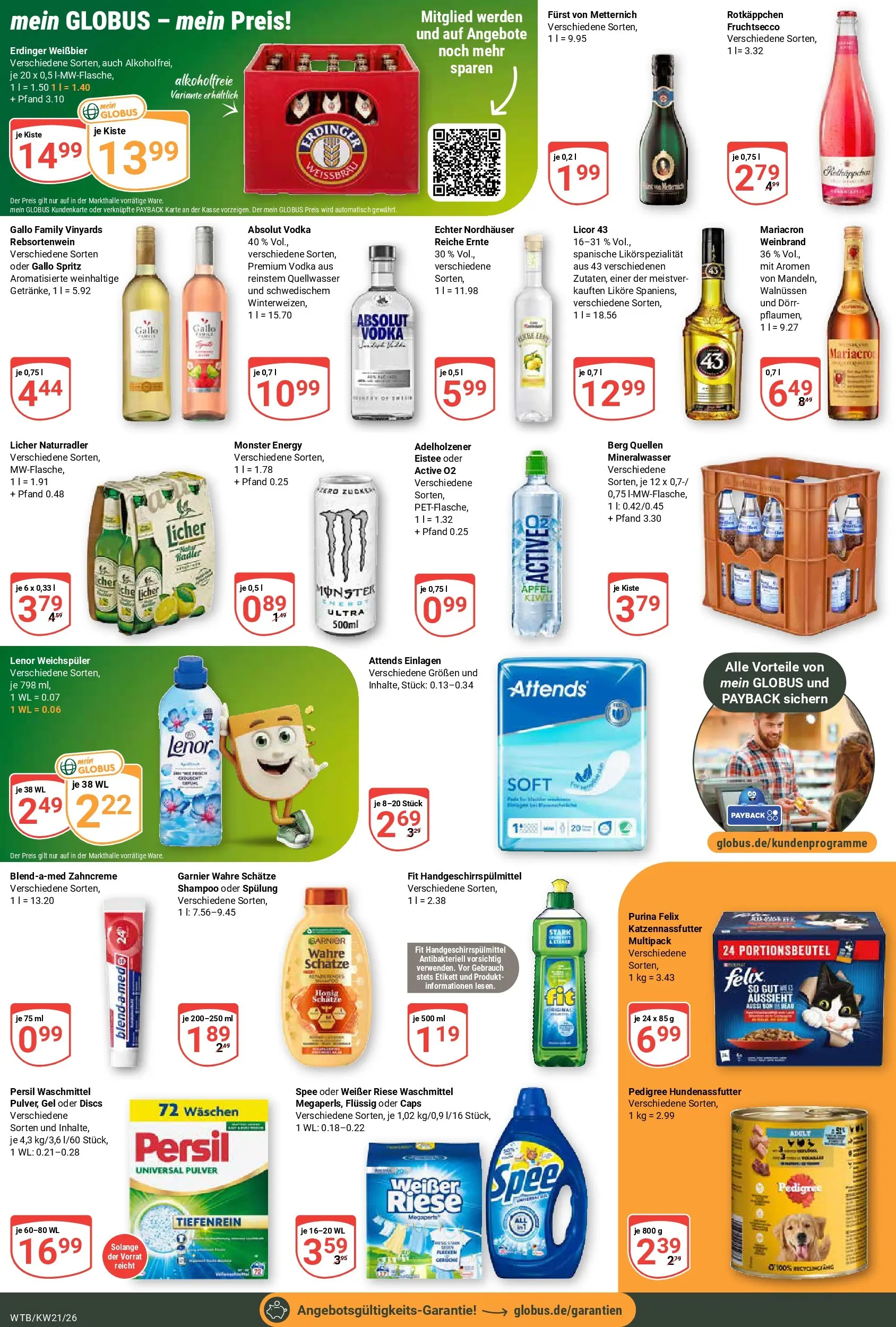 Globus Prospekt Wächtersbach	 (ab 17.05.2026) » Angebote online | Seite: 3 | Produkte: Fruchtsecco, Spee, Weichspüler, Persil