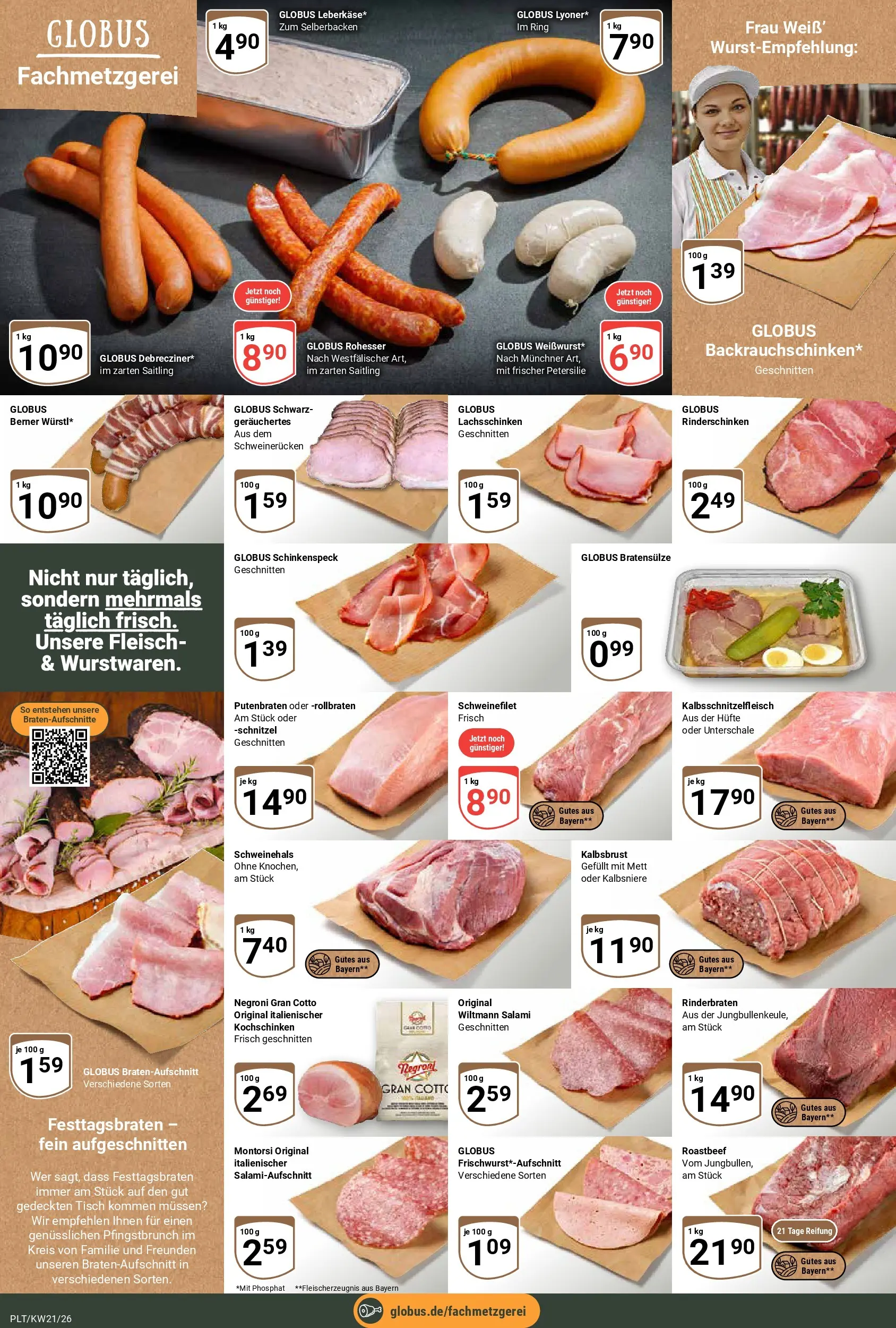 Globus Prospekt Plattling	 (ab 17.05.2026) » Angebote online | Seite: 11 | Produkte: Rinderbraten, Roastbeef, Schweinefilet, Petersilie
