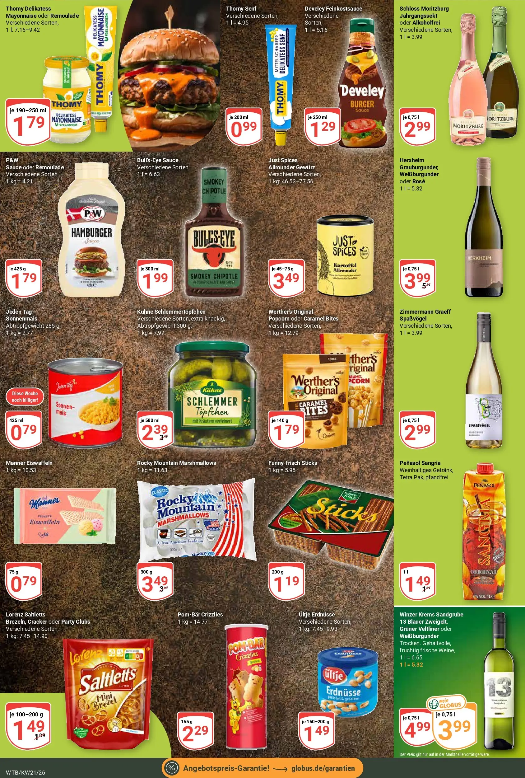 Globus Prospekt Wächtersbach	 (ab 17.05.2026) » Angebote online | Seite: 21 | Produkte: Ultje erdnusse, Erdnüsse, Burger, Mayonnaise