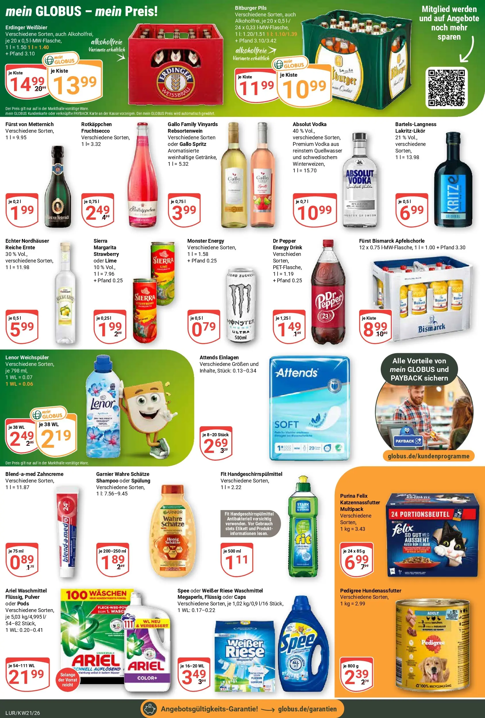 Globus Prospekt Hamburg	 (ab 18.05.2026) » Angebote online | Seite: 5 | Produkte: Bitburger, Erdinger, Ariel, Vodka